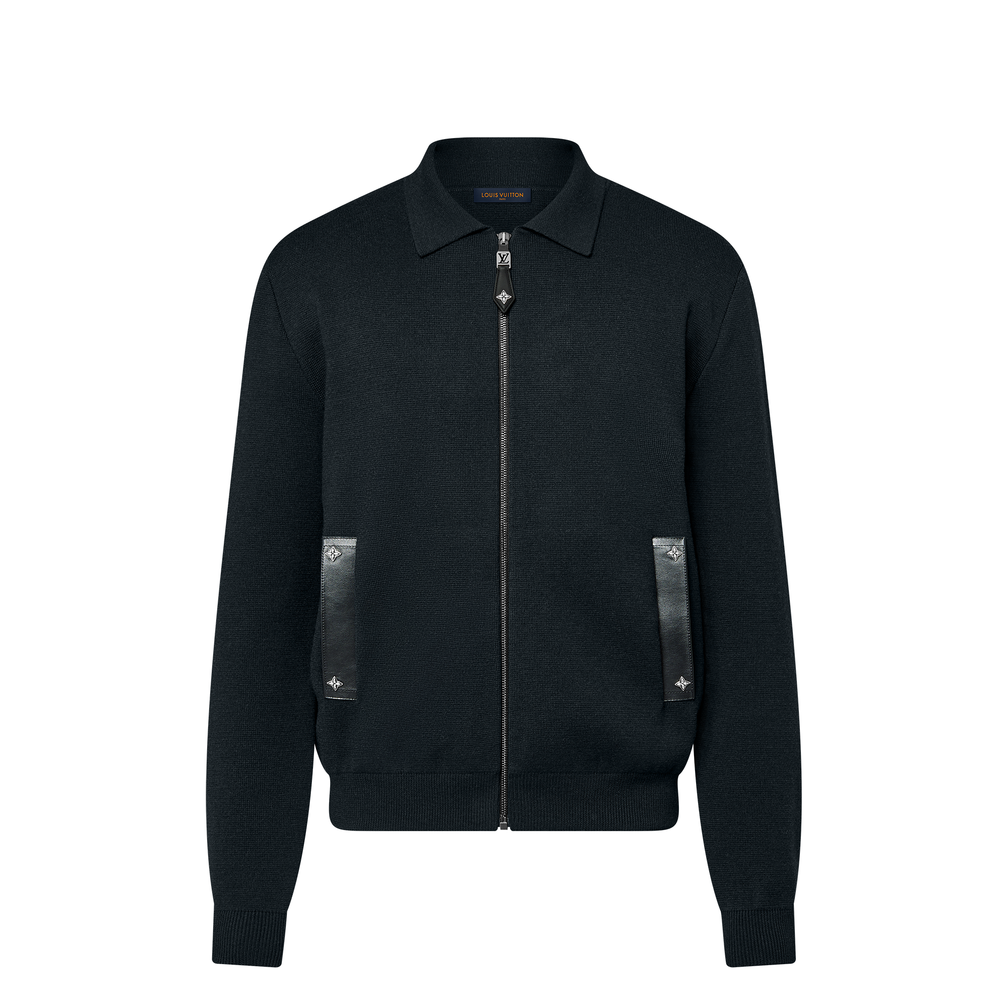 Cazadora de punto con detalles en piel  Hombre Prêt-à-Porter Cazadoras y abrigos | LOUIS VUITTON (Zoom de producto)