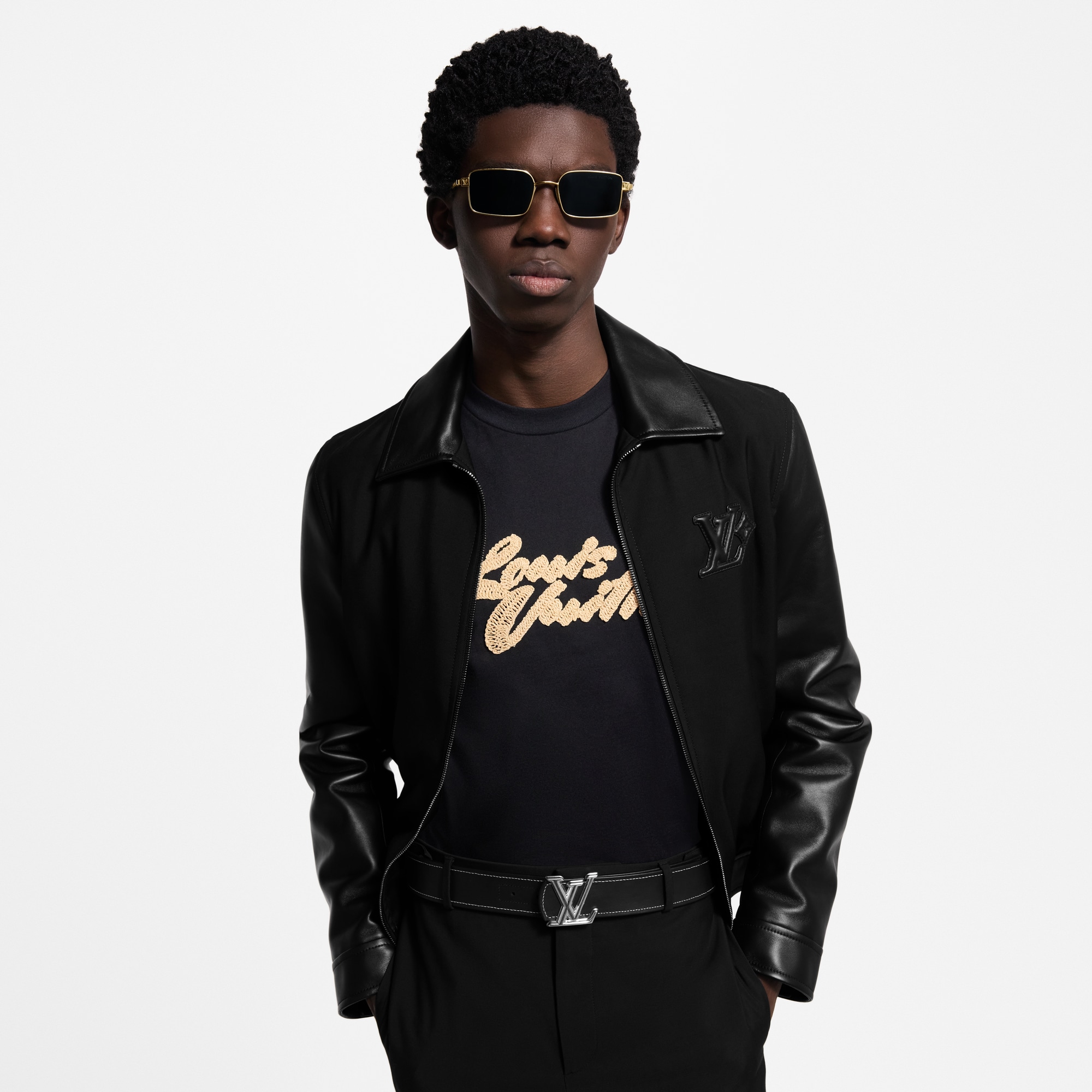Cazadora en mezcla de materiales  Hombre Prêt-à-Porter Cazadoras y abrigos | LOUIS VUITTON (Zoom de producto)