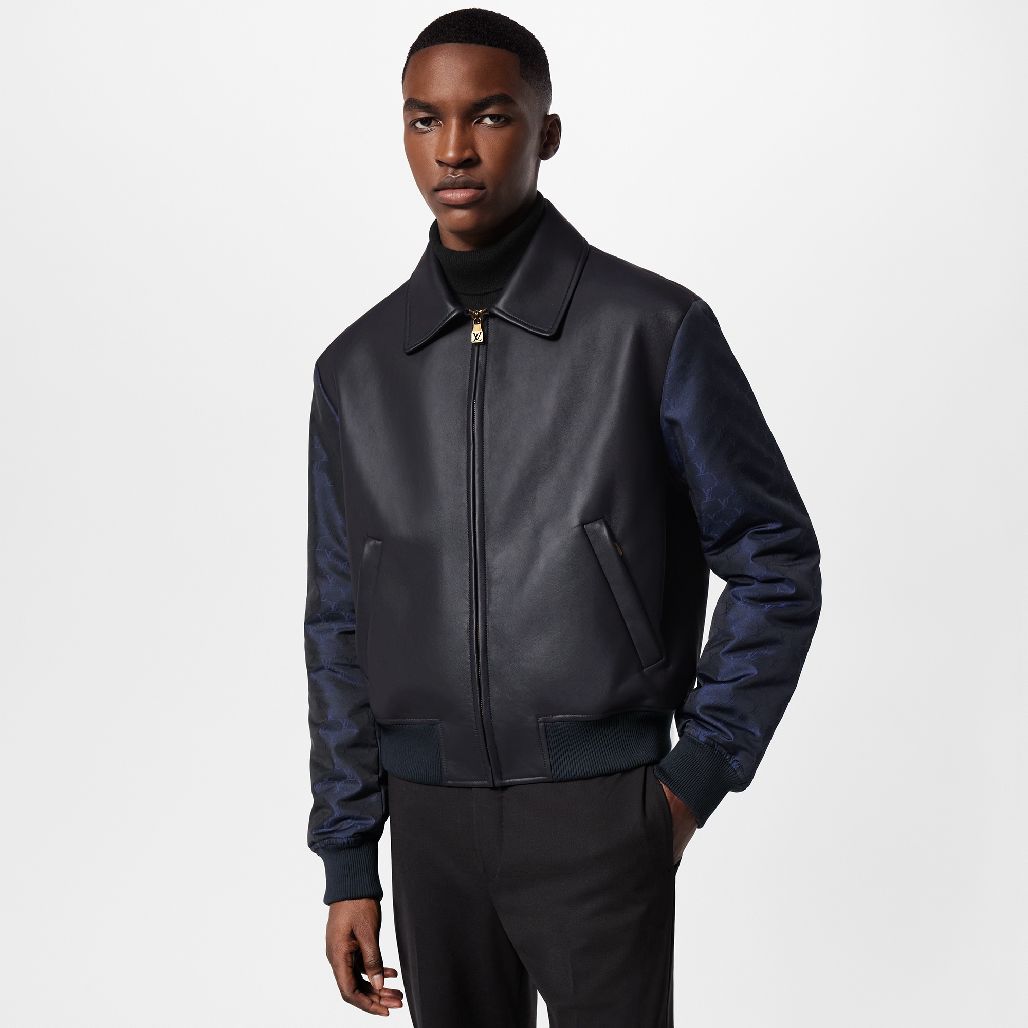 Cazadora en mezcla de piel  Hombre Prêt-à-Porter Cazadoras y abrigos | LOUIS VUITTON (Zoom de producto)