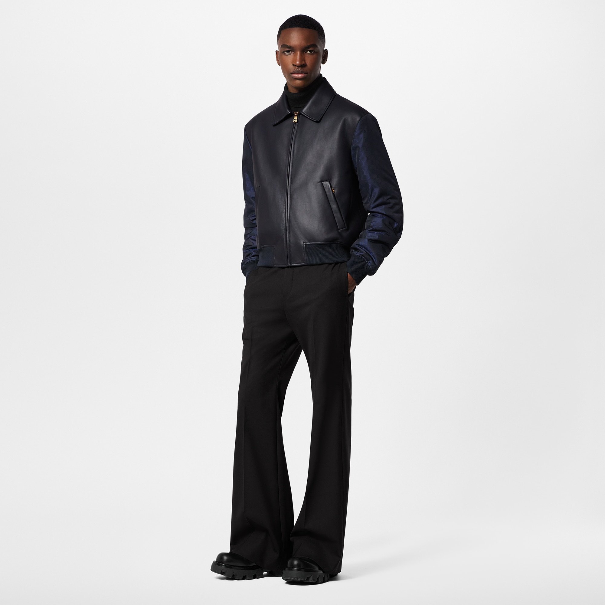Cazadora en mezcla de piel  Hombre Prêt-à-Porter Cazadoras y abrigos | LOUIS VUITTON (Zoom de producto)