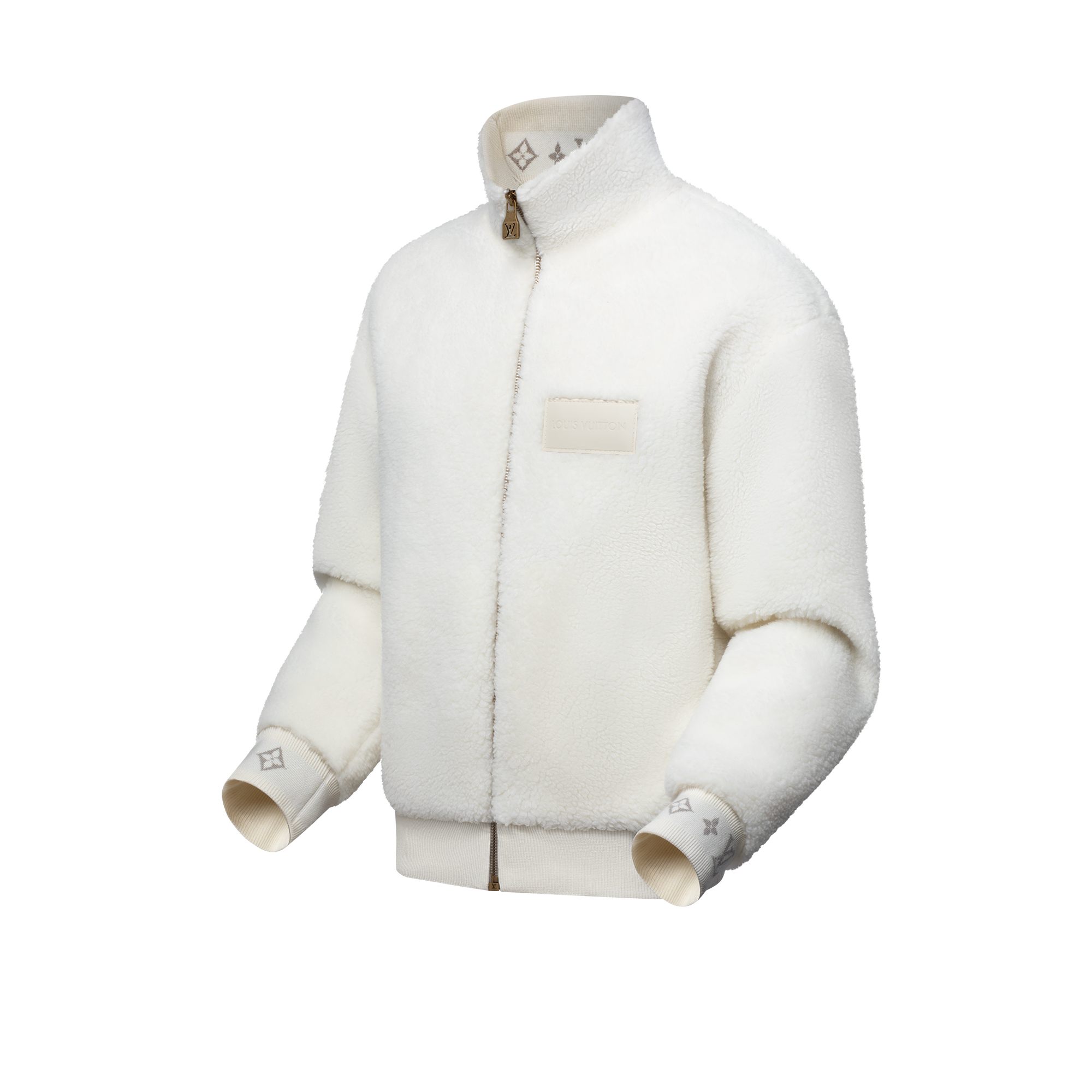 Cazadora polar con parche en piel  Novedades Para hombre LV Ski | LOUIS VUITTON (Zoom de producto)