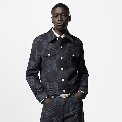 Cazadora Trucker Damier de lana Hombre Prêt-à-Porter Cazadoras y abrigos | LOUIS VUITTON (Zoom de producto)