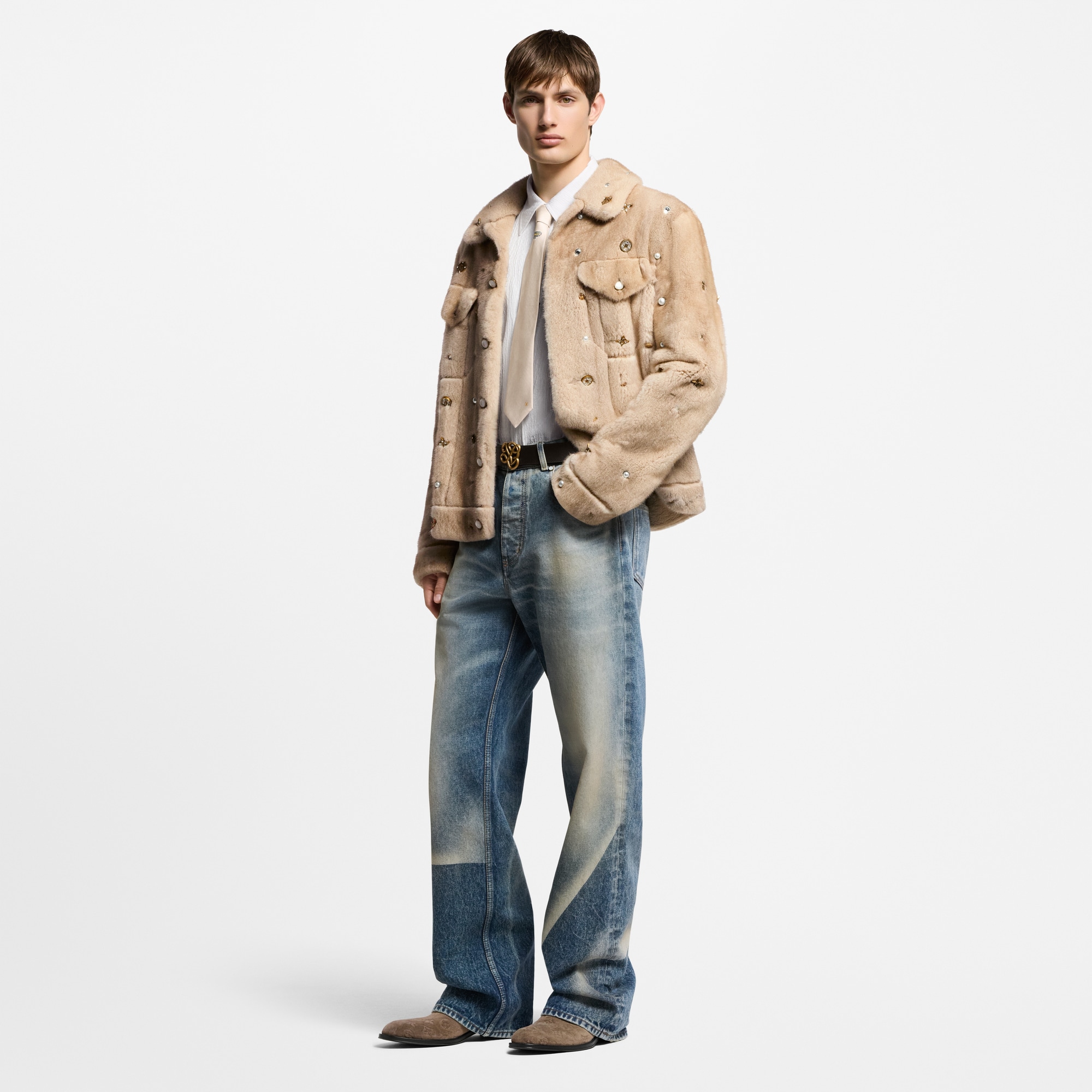 Cazadora Trucker de visón (Bajo pedido)  Hombre Prêt-à-Porter Cazadoras y abrigos | LOUIS VUITTON (Zoom de producto)