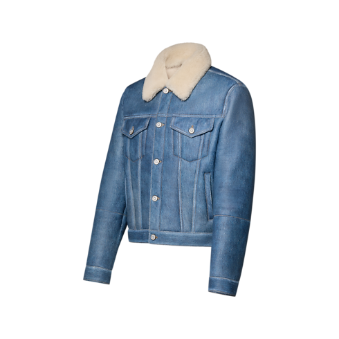 Cazadora trucker en lana de oveja con efecto óptico Hombre Prêt-à-Porter Todo Prêt-à-Porter | LOUIS VUITTON (Zoom de producto)