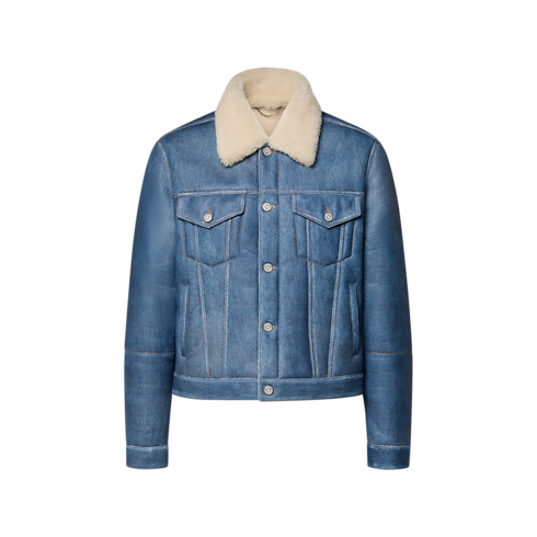 Cazadora trucker en lana de oveja con efecto óptico Hombre Prêt-à-Porter Todo Prêt-à-Porter | LOUIS VUITTON (Zoom de producto)