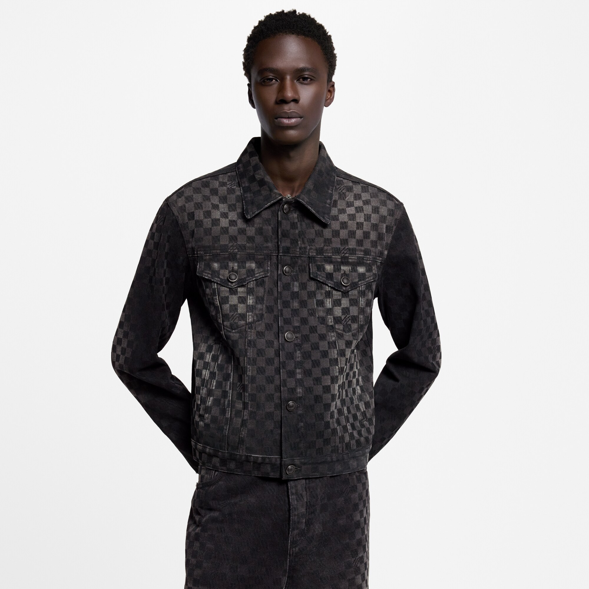 Cazadora Trucker vaquera Damier  Hombre Prêt-à-Porter Cazadoras y abrigos | LOUIS VUITTON (Zoom de producto)