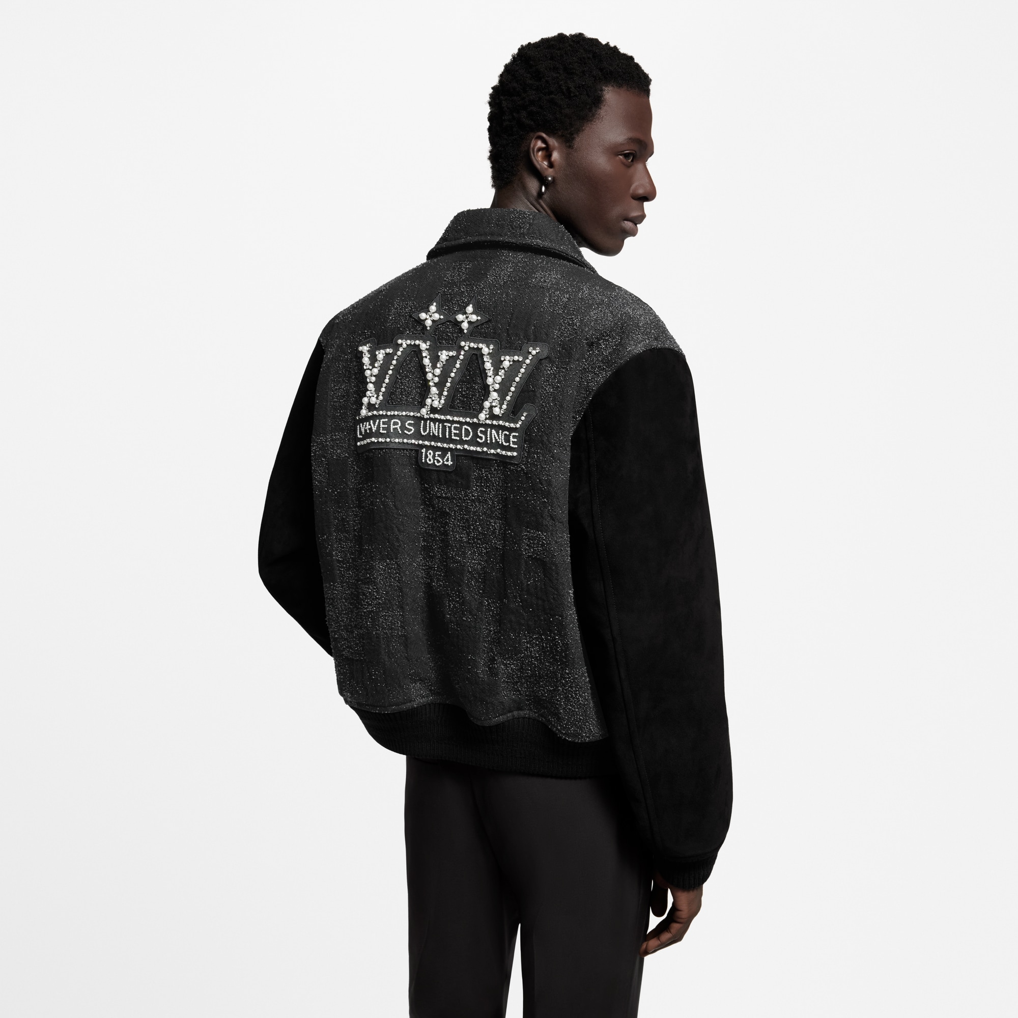 Cazadora universitaria con detalles en piel  Hombre Prêt-à-Porter Cazadoras y abrigos | LOUIS VUITTON (Zoom de producto)