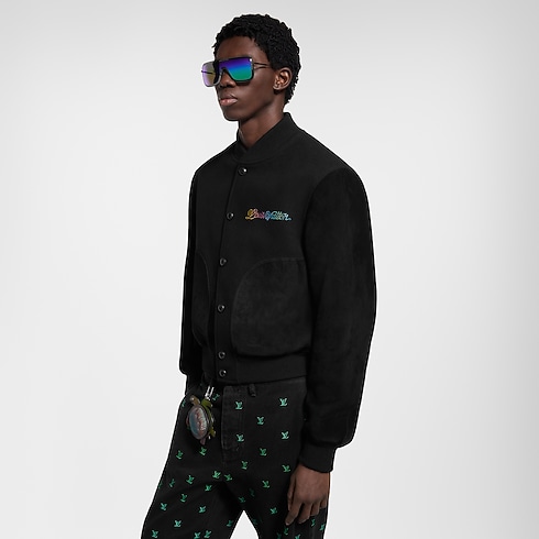 Cazadora universitaria en mezcla de materiales Hombre Prêt-à-Porter Cazadoras y abrigos | LOUIS VUITTON (Zoom de producto)