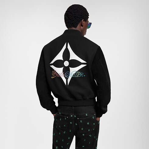 Cazadora universitaria en mezcla de materiales Hombre Prêt-à-Porter Cazadoras y abrigos | LOUIS VUITTON (Zoom de producto)