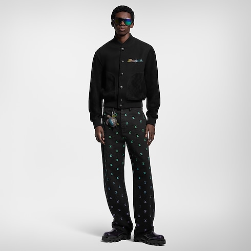 Cazadora universitaria en mezcla de materiales Hombre Prêt-à-Porter Cazadoras y abrigos | LOUIS VUITTON (Zoom de producto)