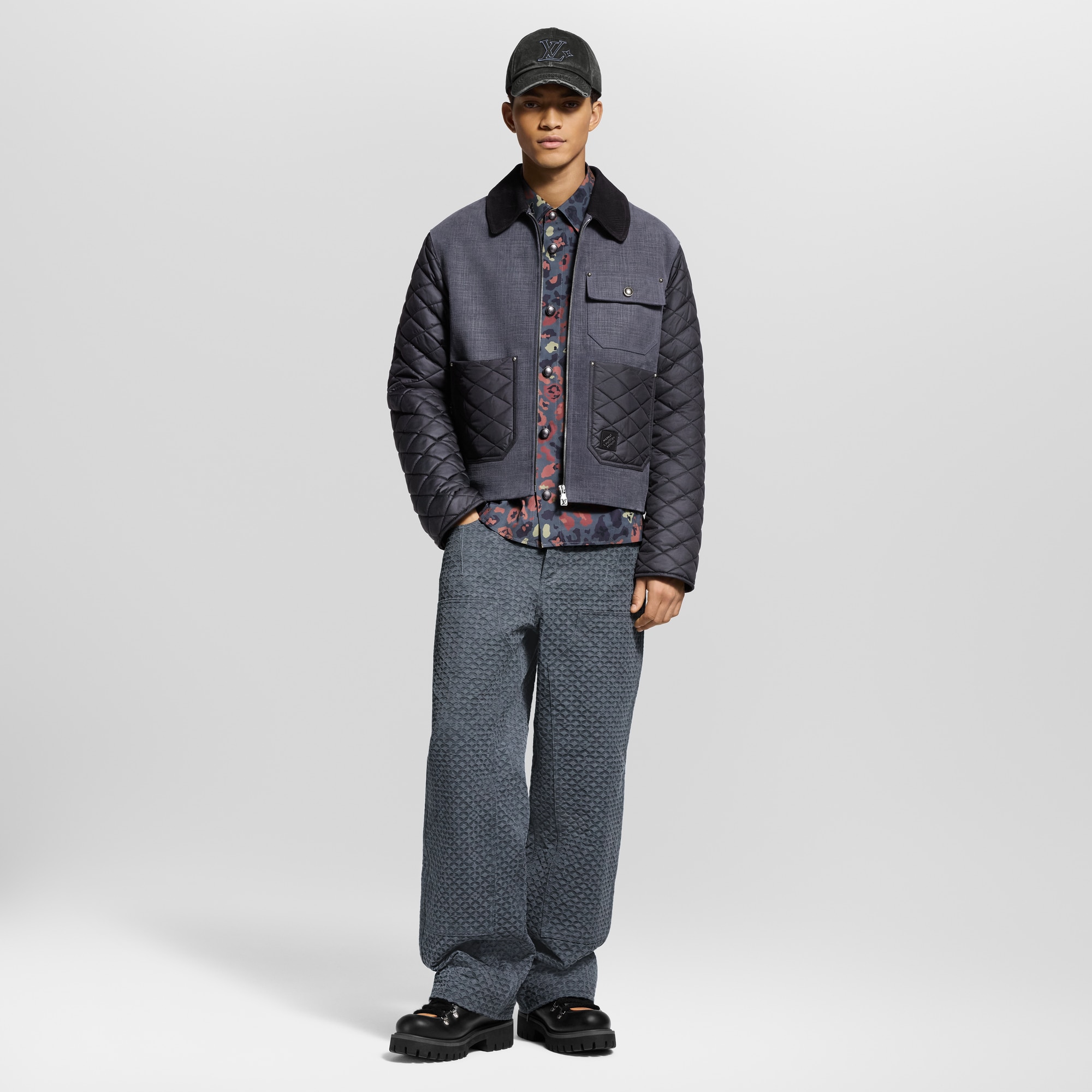 Cazadora utilitaria en mezcla de materiales  Hombre Prêt-à-Porter Cazadoras y abrigos | LOUIS VUITTON (Zoom de producto)