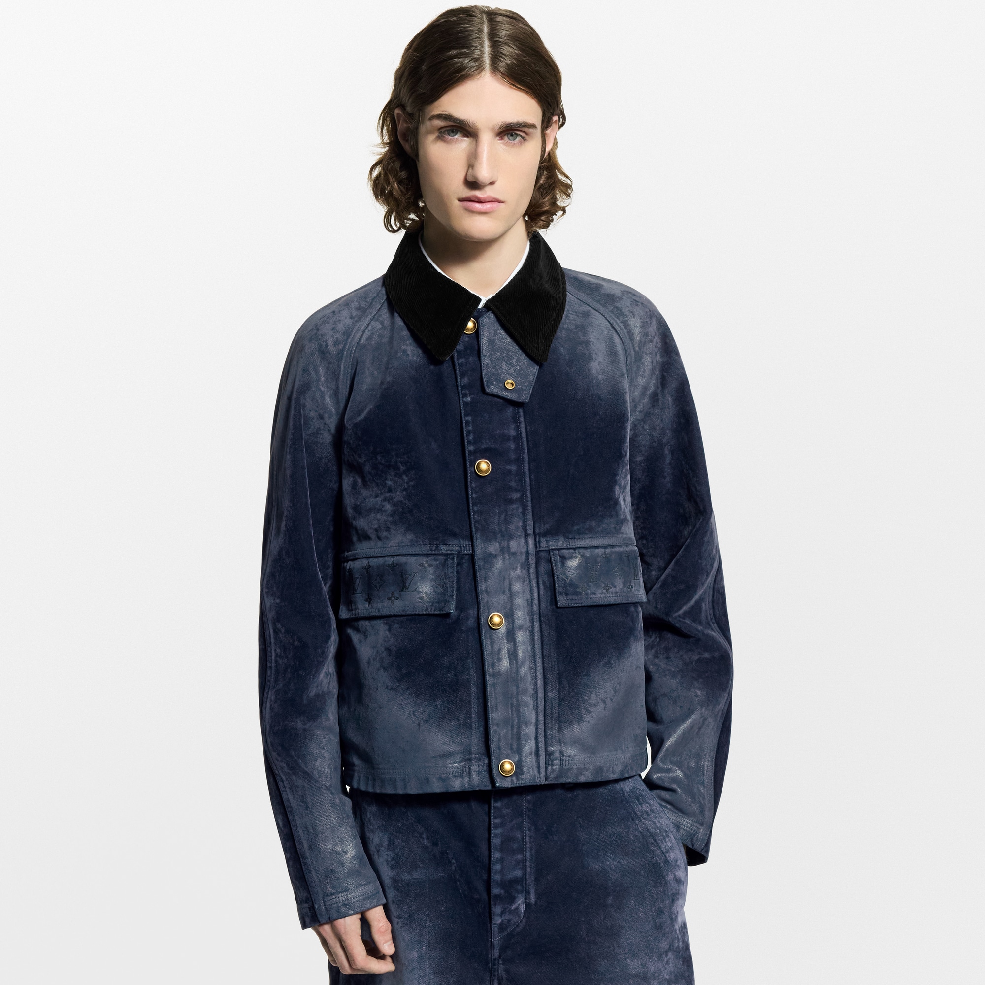 Cazadora vaquera flocada Monogram  Hombre Prêt-à-Porter Cazadoras y abrigos | LOUIS VUITTON (Zoom de producto)