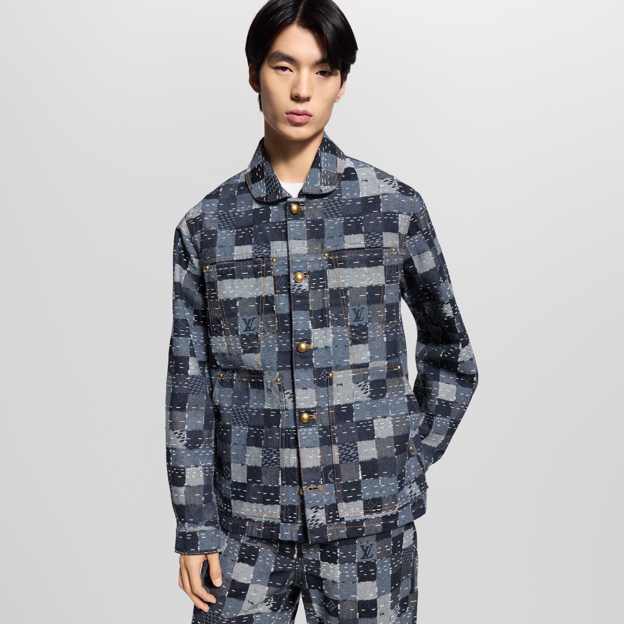 Cazadora vaquera utilitaria Damier  Hombre Prêt-à-Porter Cazadoras y abrigos | LOUIS VUITTON (Zoom de producto)