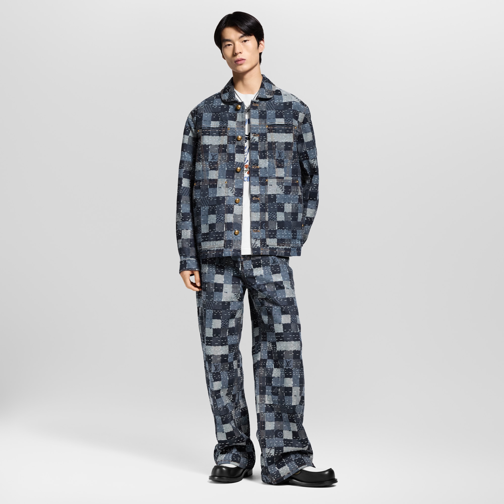 Cazadora vaquera utilitaria Damier  Hombre Prêt-à-Porter Cazadoras y abrigos | LOUIS VUITTON (Zoom de producto)