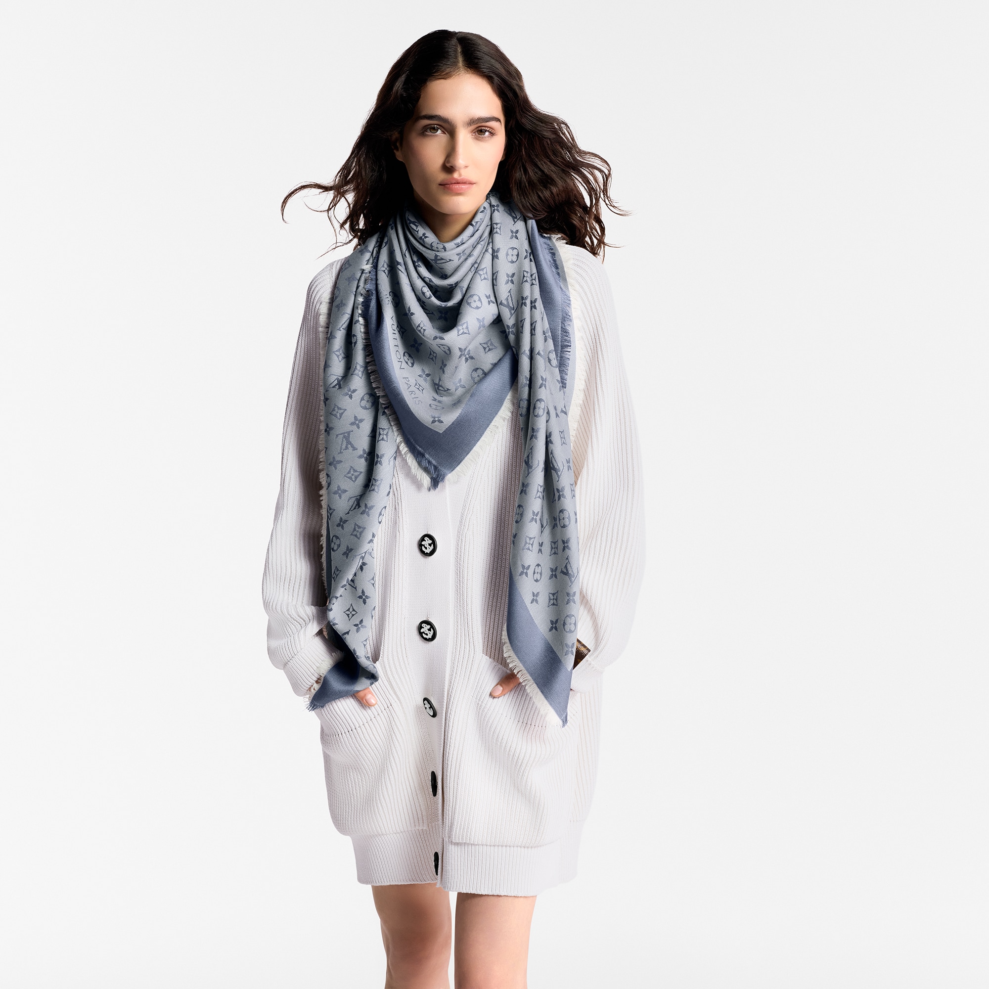 Chal Denim Monogram S00 Mujer Accesorios Chales y estolas | LOUIS VUITTON (Zoom de producto)
