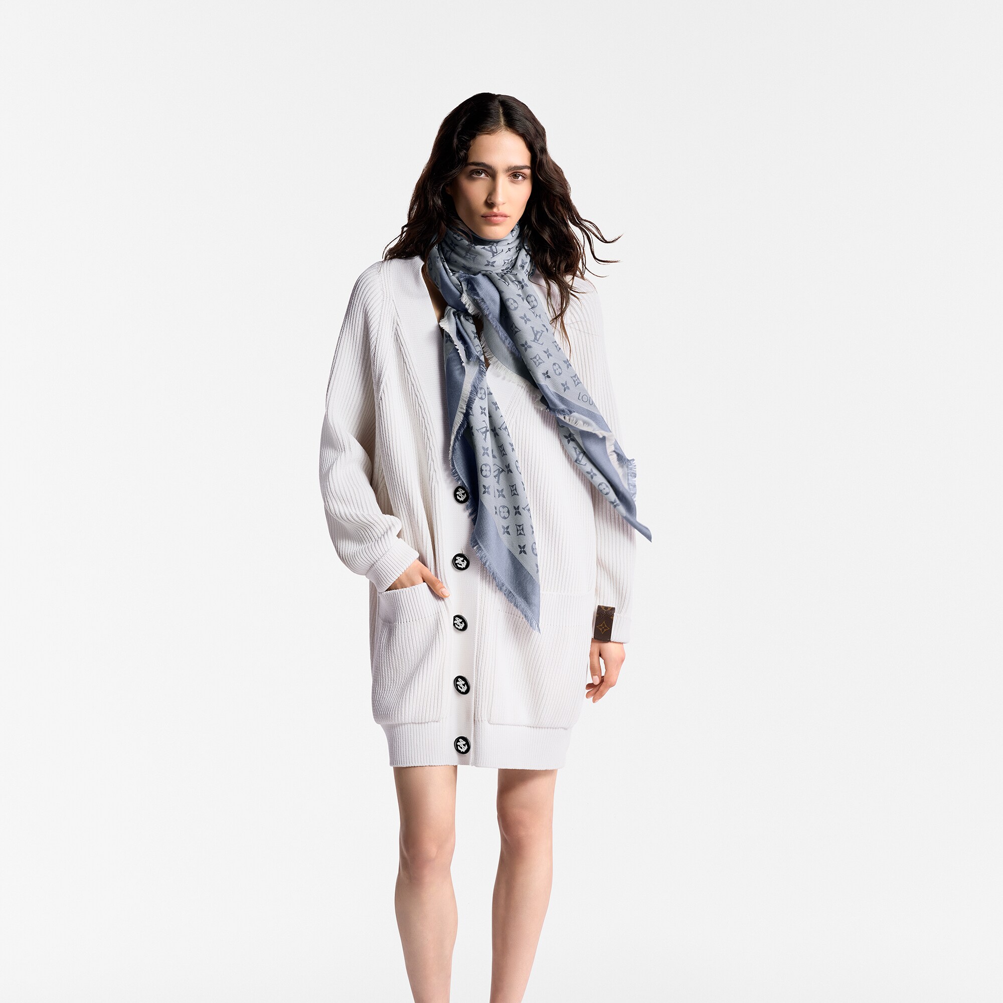 Chal Denim Monogram S00 Mujer Accesorios Chales y estolas | LOUIS VUITTON (Zoom de producto)