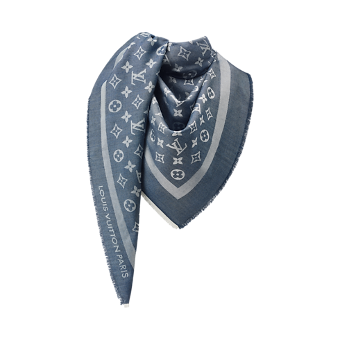 Chal Monogram Denim S00 Mujer Accesorios Chales | LOUIS VUITTON (Zoom de producto)