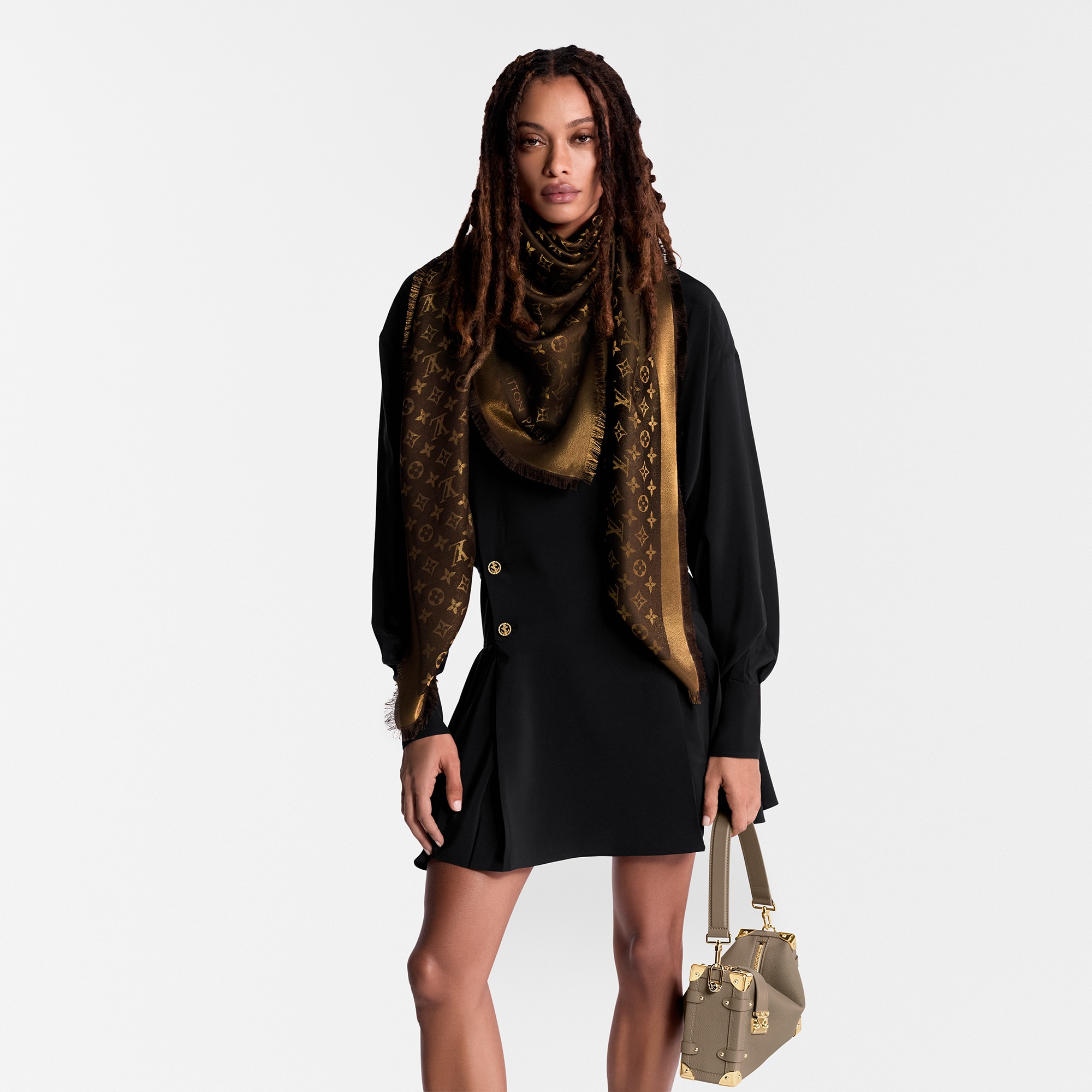 Chal Monogram Shine S00 Mujer Accesorios Chales y estolas | LOUIS VUITTON (Zoom de producto)
