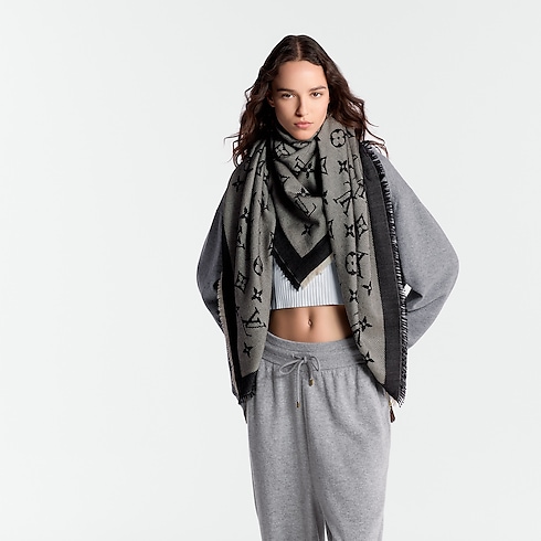 Chal Neo Natté Monogram S00 Mujer Accesorios Chales y estolas | LOUIS VUITTON (Zoom de producto)