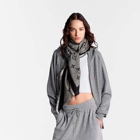 Chal Neo Natté Monogram S00 Mujer Accesorios Chales y estolas | LOUIS VUITTON (Zoom de producto)