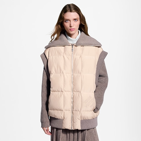 Chaleco acolchado con bajo acanalado Mujer Prêt-à-Porter Abrigos y chaquetas | LOUIS VUITTON (Zoom de producto)