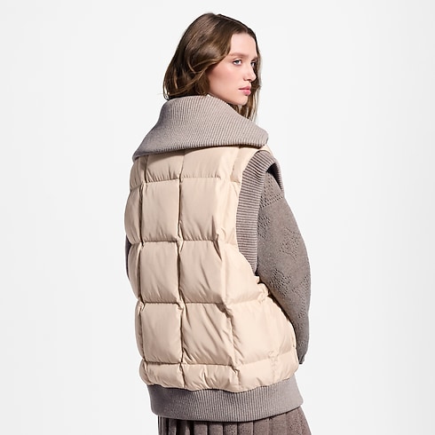 Chaleco acolchado con bajo acanalado Mujer Prêt-à-Porter Abrigos y chaquetas | LOUIS VUITTON (Zoom de producto)