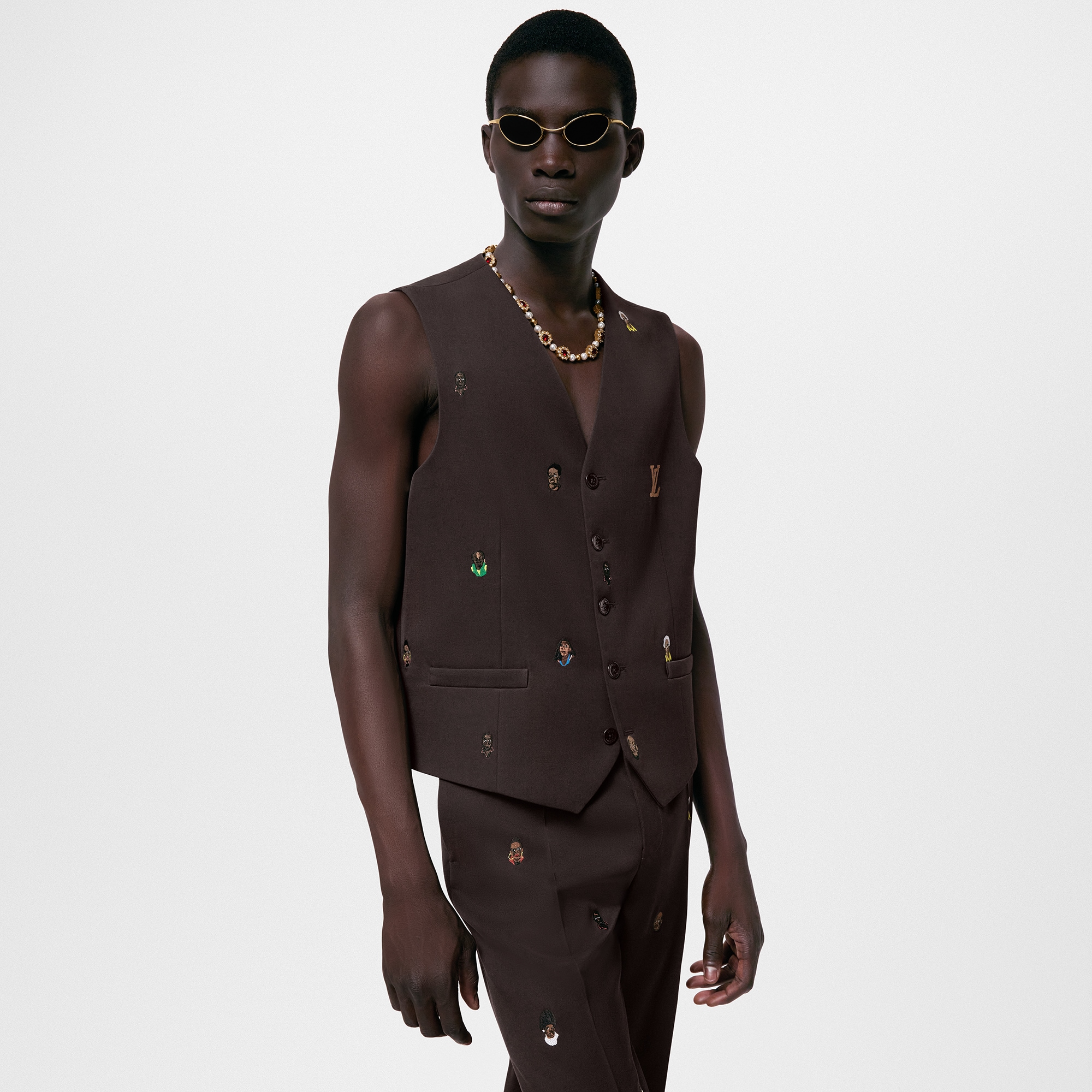 Chaleco clásico bordado  Hombre Prêt-à-Porter Cazadoras y abrigos | LOUIS VUITTON (Zoom de producto)