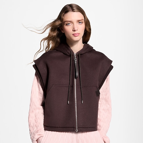 Chaleco con cremallera e inserción de punto Mujer Prêt-à-Porter Abrigos y chaquetas | LOUIS VUITTON (Zoom de producto)