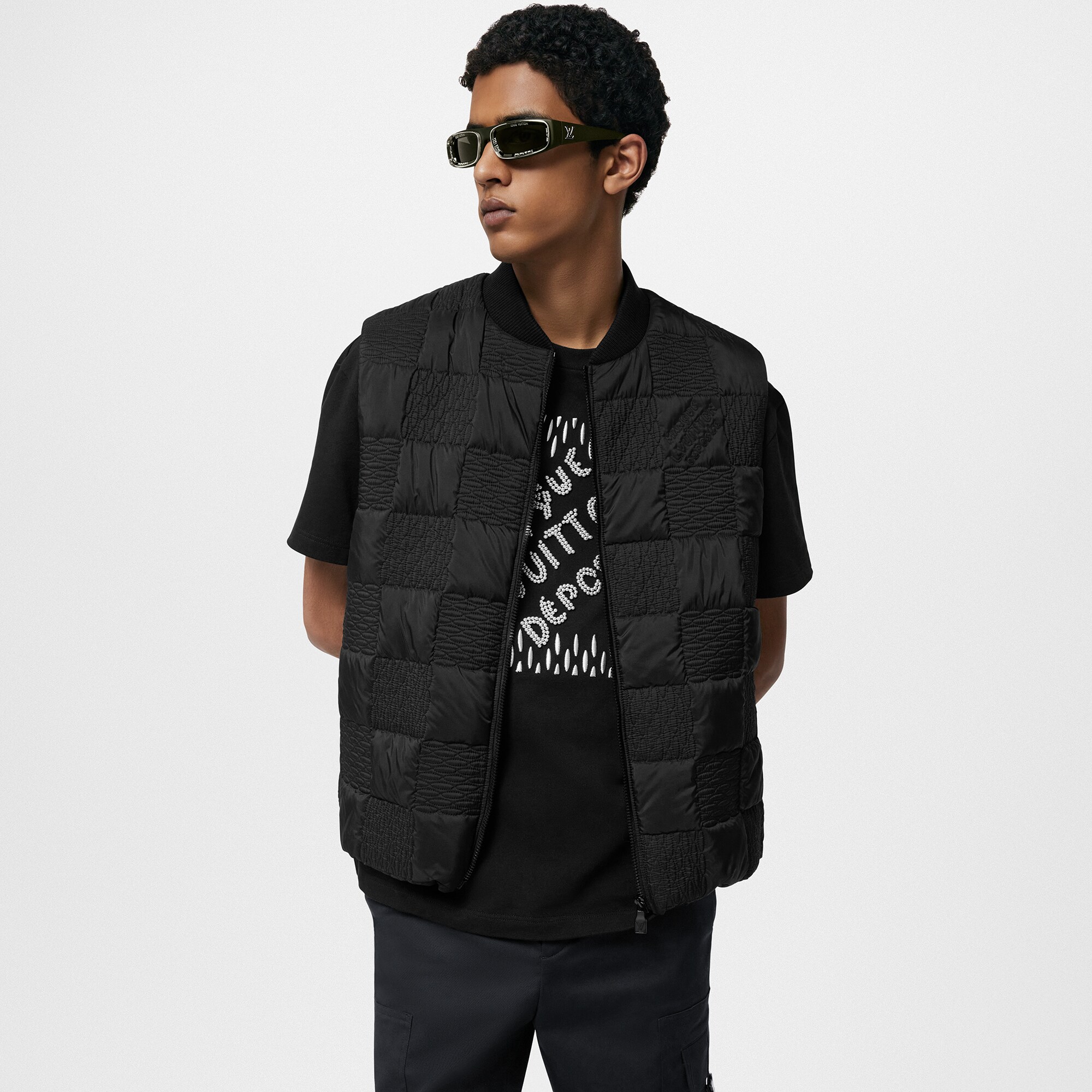 Chaleco Damier de nailon acolchado  Hombre Prêt-à-Porter Cazadoras y abrigos | LOUIS VUITTON (Zoom de producto)