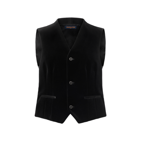 Chaleco de esmoquin en terciopelo Hombre Novedades Hombre } | LOUIS VUITTON (Zoom de producto)