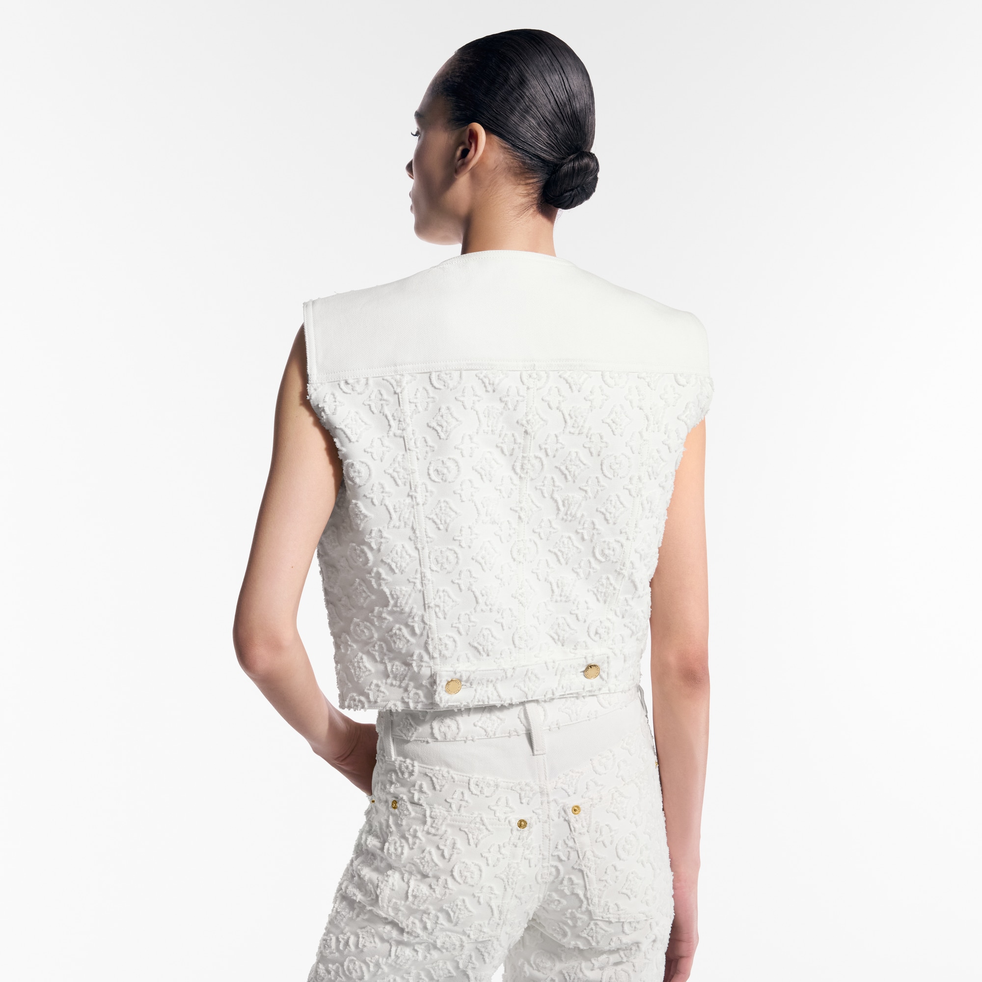 Chaleco vaquero Monogram en fil coupé  Mujer Prêt-à-Porter Abrigos y chaquetas | LOUIS VUITTON (Zoom de producto)