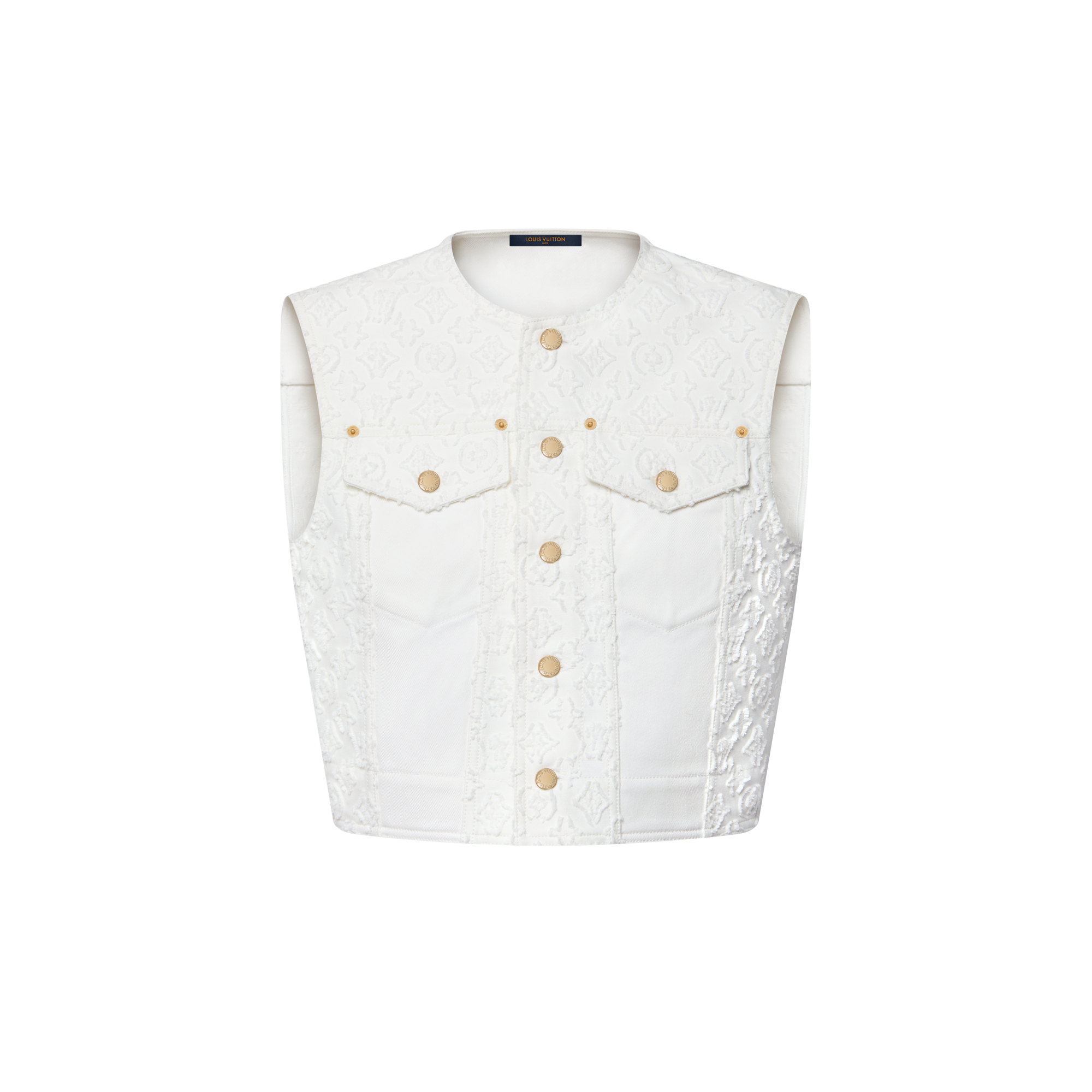 Chaleco vaquero Monogram en fil coupé  Mujer Prêt-à-Porter Abrigos y chaquetas | LOUIS VUITTON (Zoom de producto)