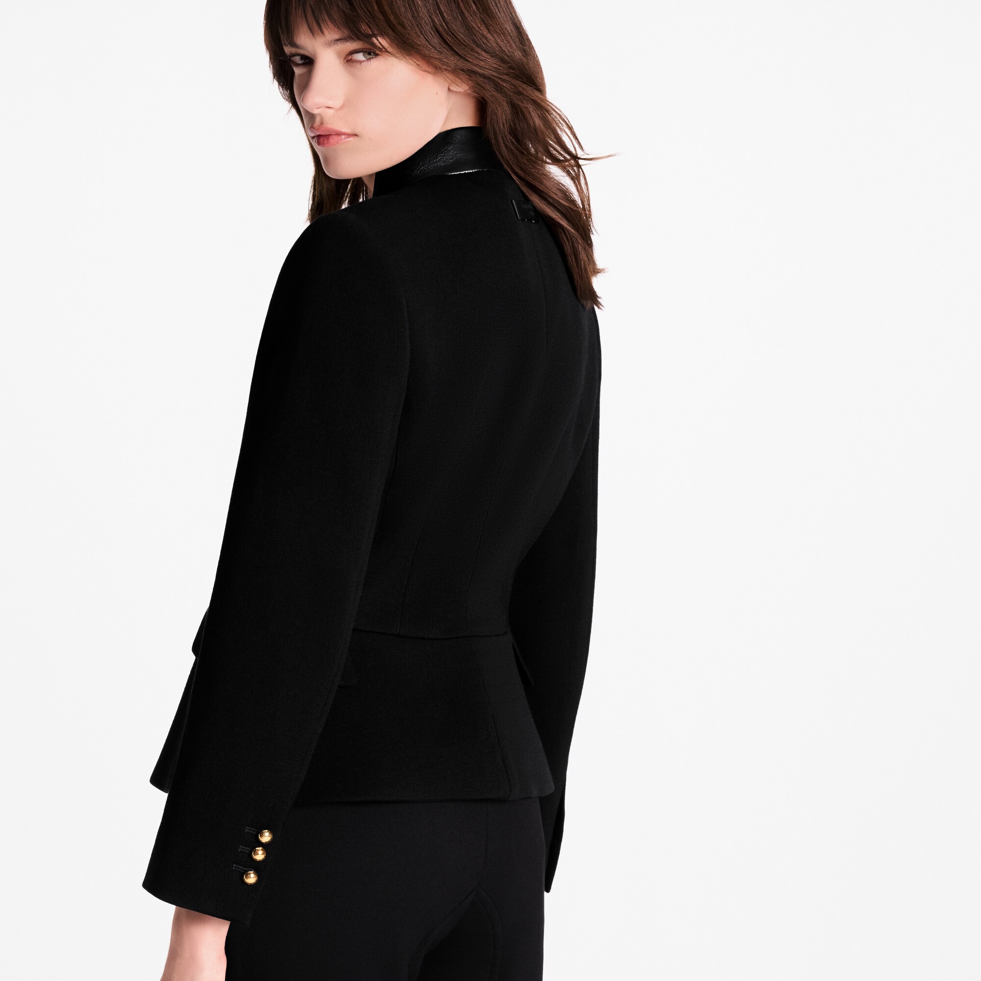 Chaqueta ajustada con detalles en piel  Mujer Prêt-à-Porter Abrigos y chaquetas | LOUIS VUITTON (Zoom de producto)