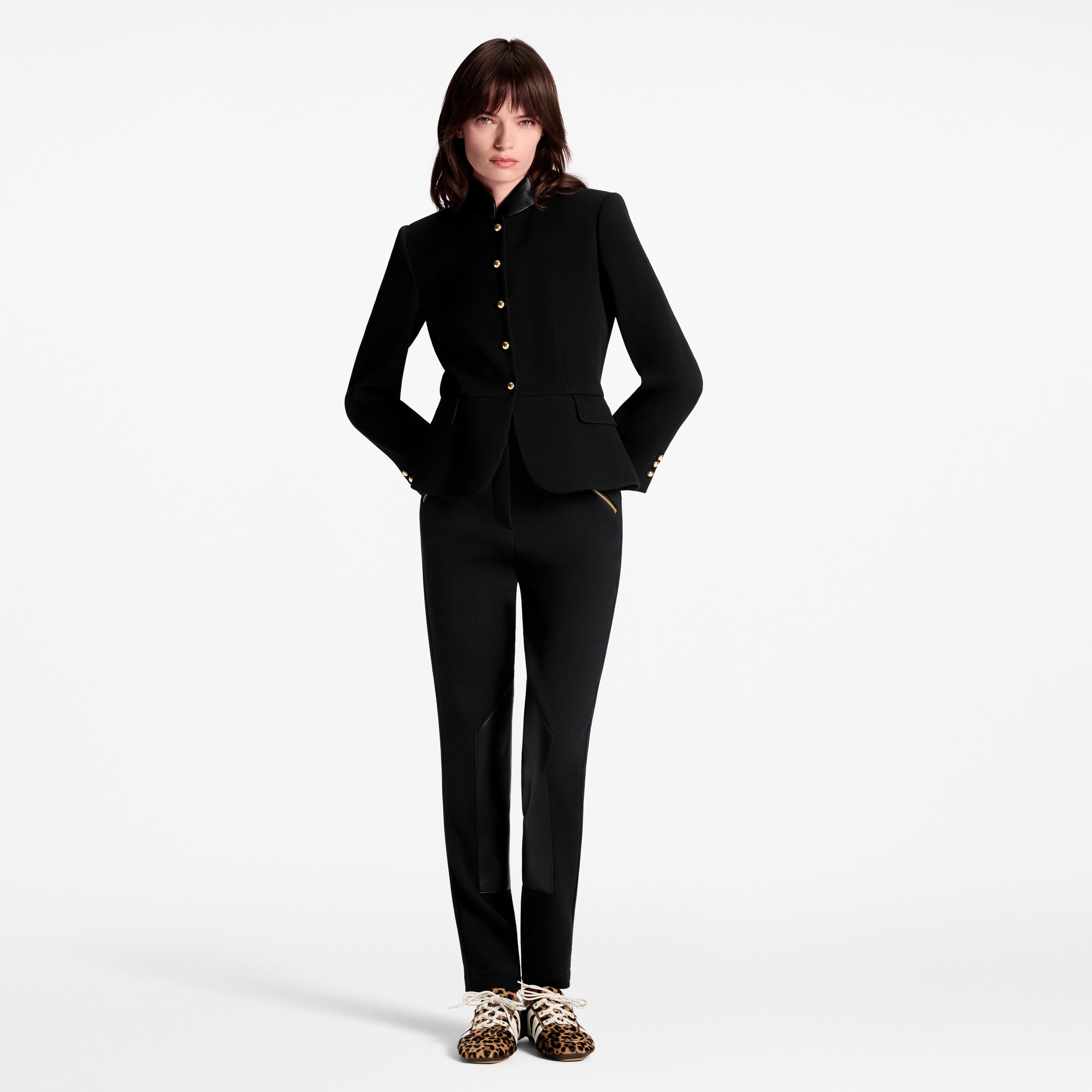 Chaqueta ajustada con detalles en piel  Mujer Prêt-à-Porter Abrigos y chaquetas | LOUIS VUITTON (Zoom de producto)