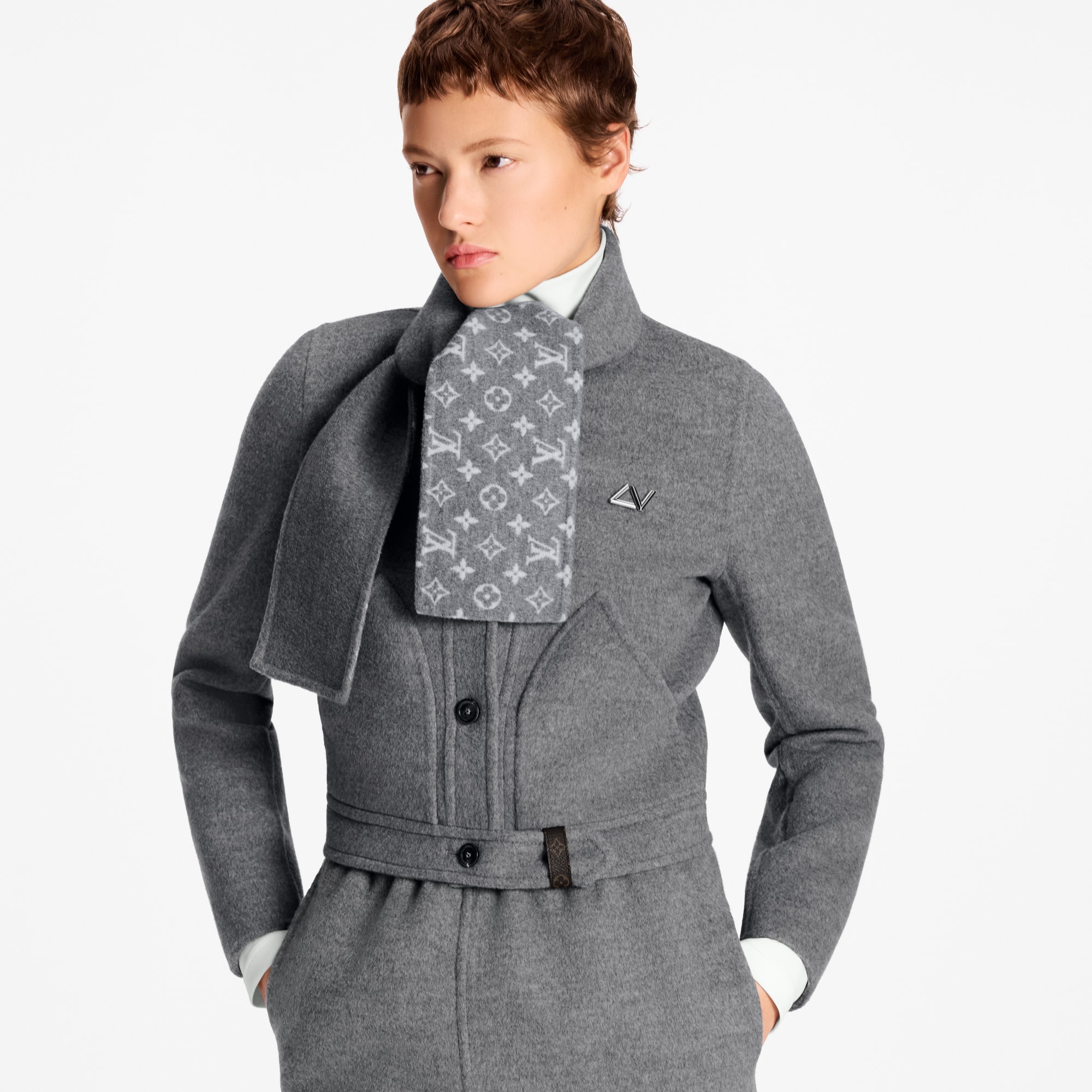 Chaqueta con bufanda  Mujer Prêt-à-Porter Abrigos y chaquetas | LOUIS VUITTON (Zoom de producto)