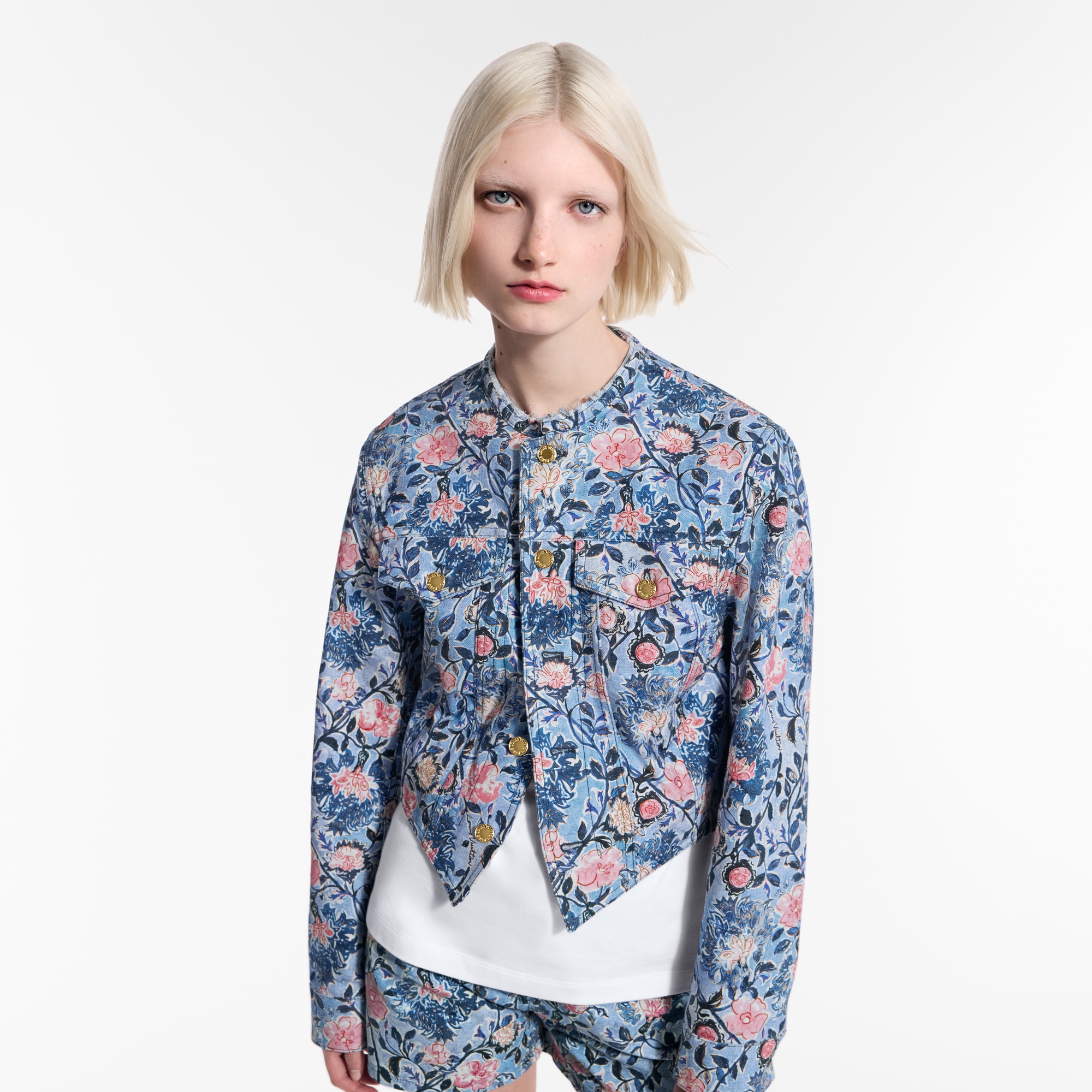Chaqueta con motivo floral  Mujer Prêt-à-Porter Abrigos y chaquetas | LOUIS VUITTON (Zoom de producto)