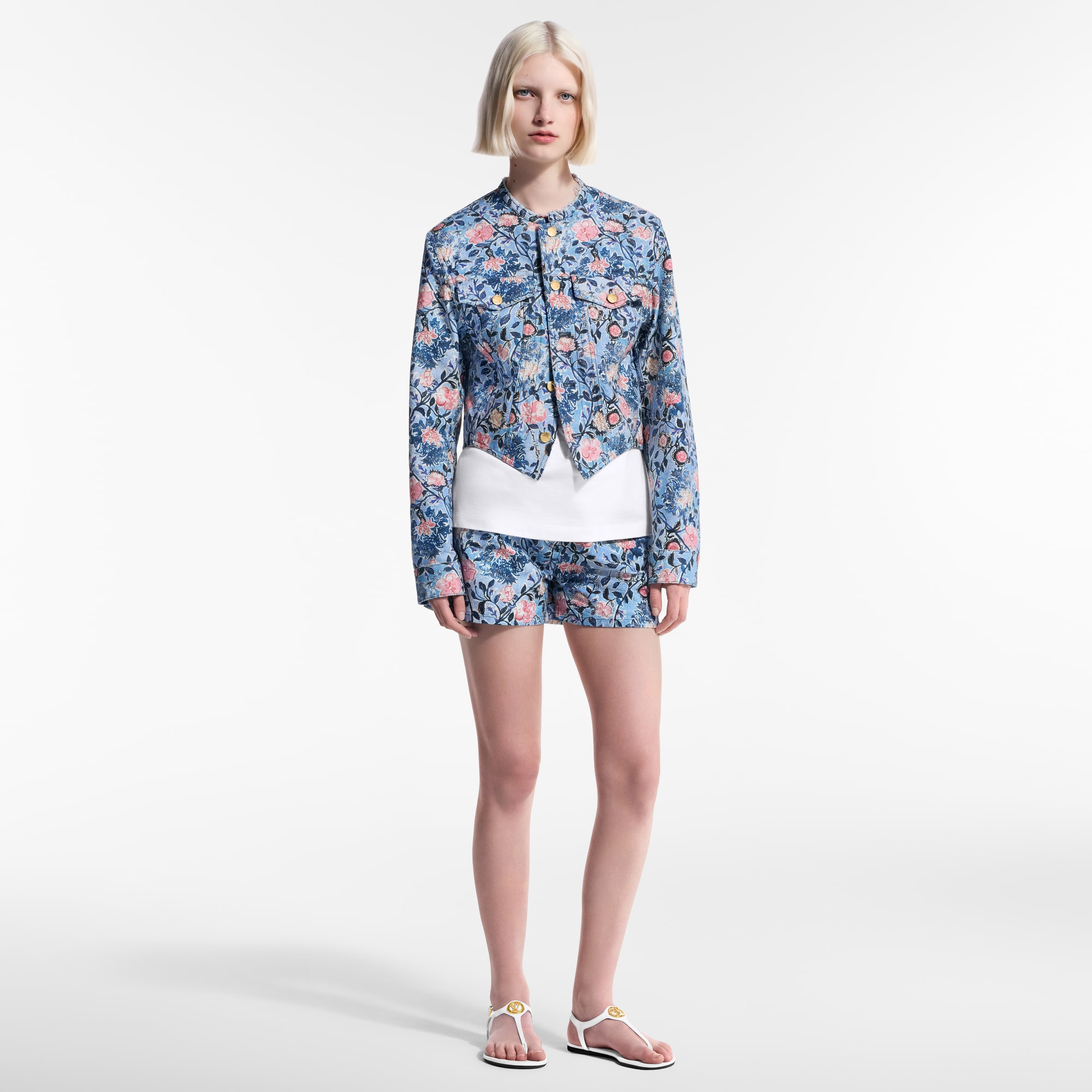 Chaqueta con motivo floral  Mujer Prêt-à-Porter Abrigos y chaquetas | LOUIS VUITTON (Zoom de producto)
