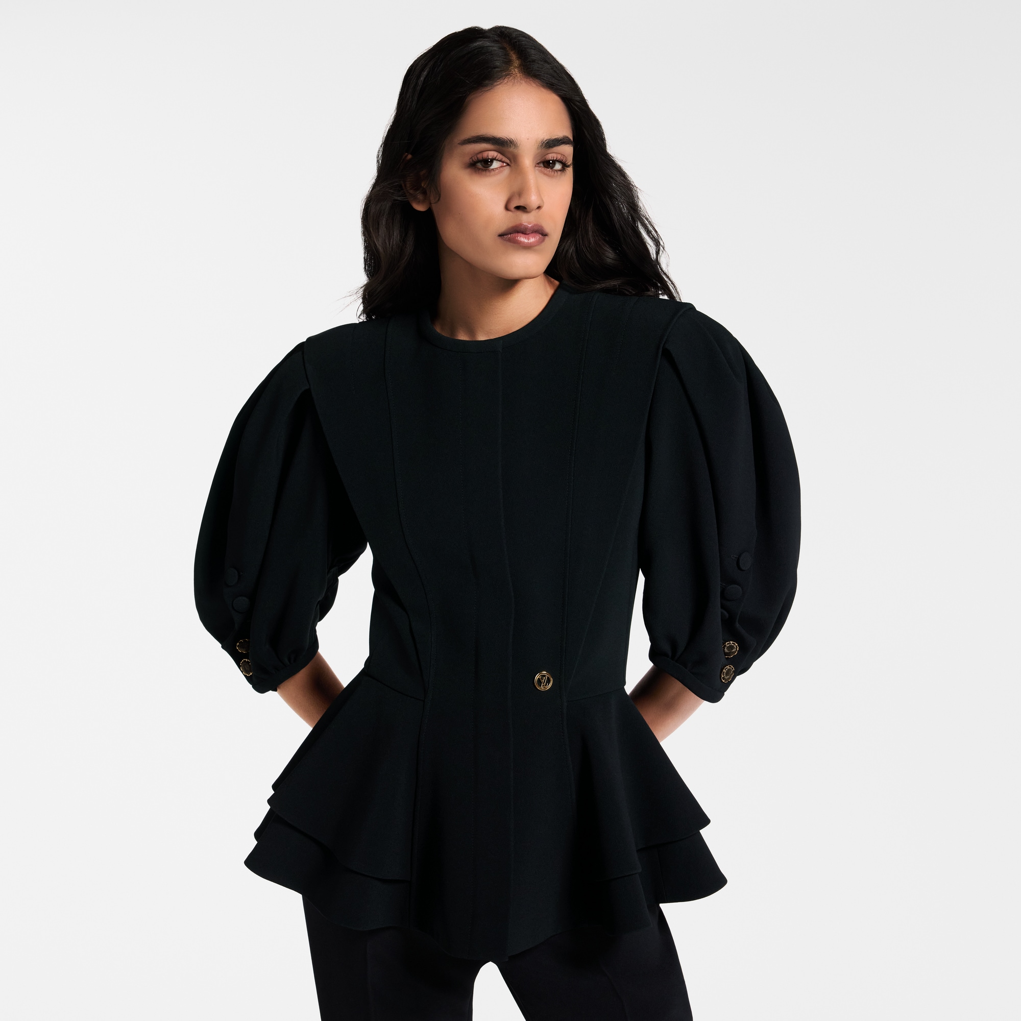 Chaqueta con peplum y manga farol  Novedades Para mujer Novedades | LOUIS VUITTON (Zoom de producto)