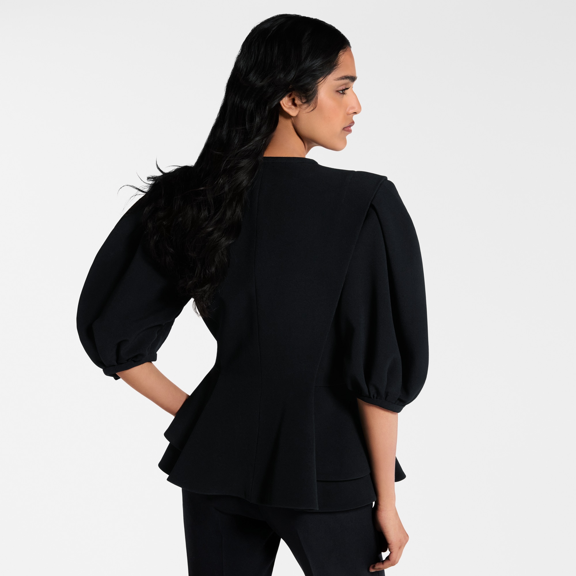 Chaqueta con peplum y manga farol  Novedades Para mujer Novedades | LOUIS VUITTON (Zoom de producto)