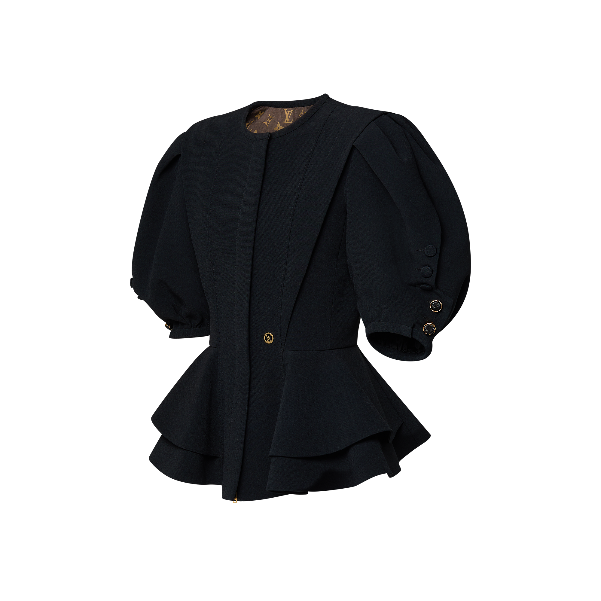 Chaqueta con peplum y manga farol  Novedades Para mujer Novedades | LOUIS VUITTON (Zoom de producto)