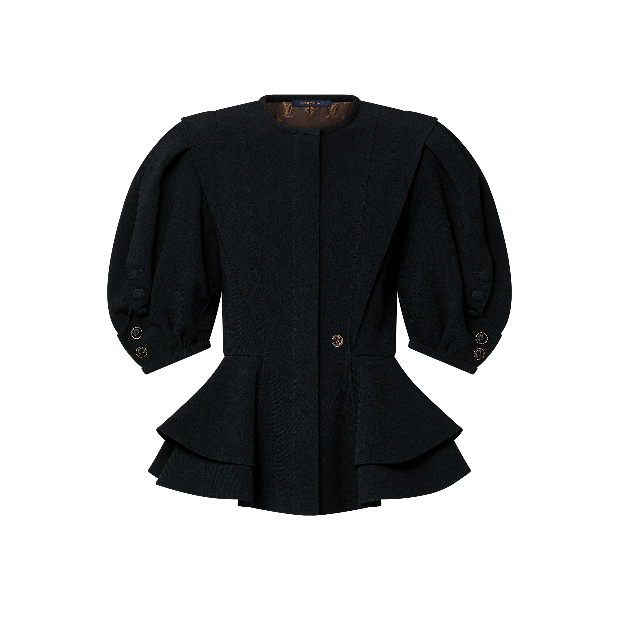 Chaqueta con peplum y manga farol  Novedades Para mujer Novedades | LOUIS VUITTON (Zoom de producto)