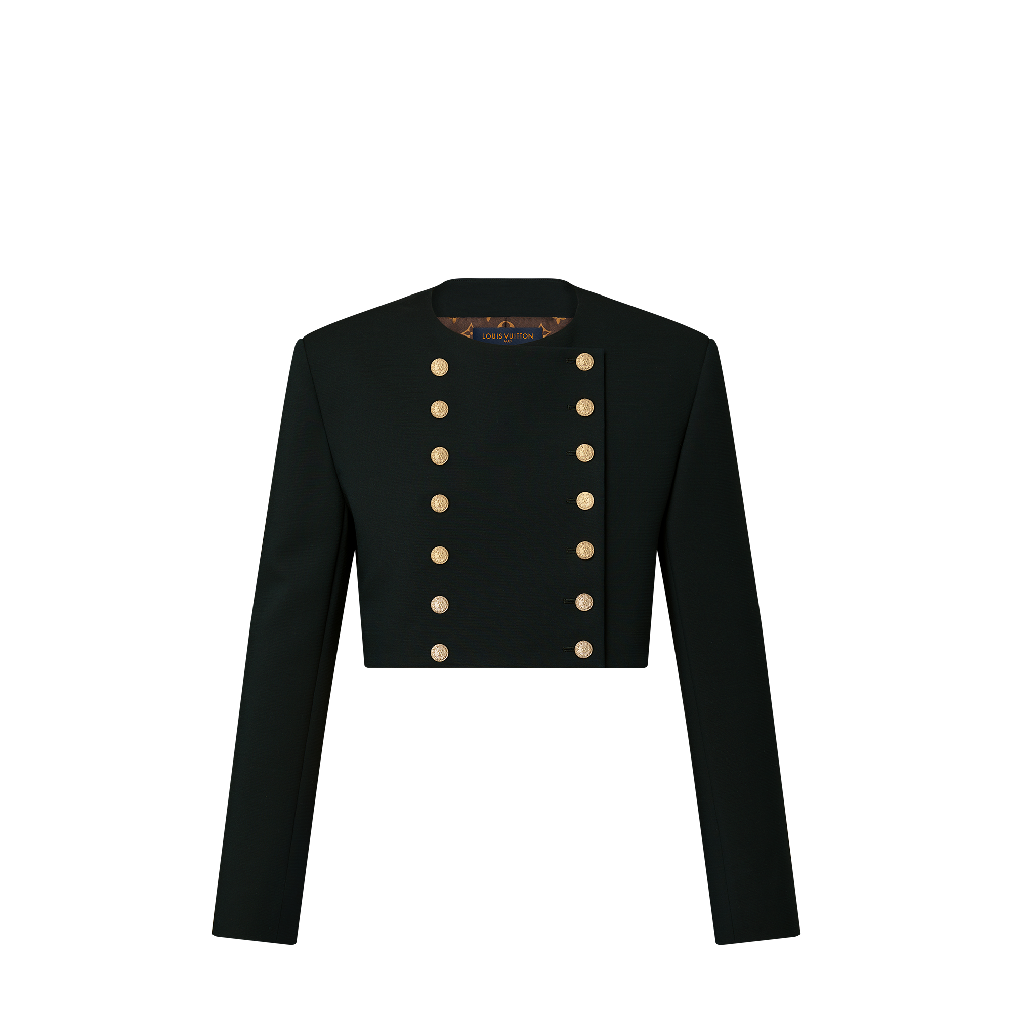 Chaqueta cropped con ribete de botones  Mujer Prêt-à-Porter Abrigos y chaquetas | LOUIS VUITTON (Zoom de producto)