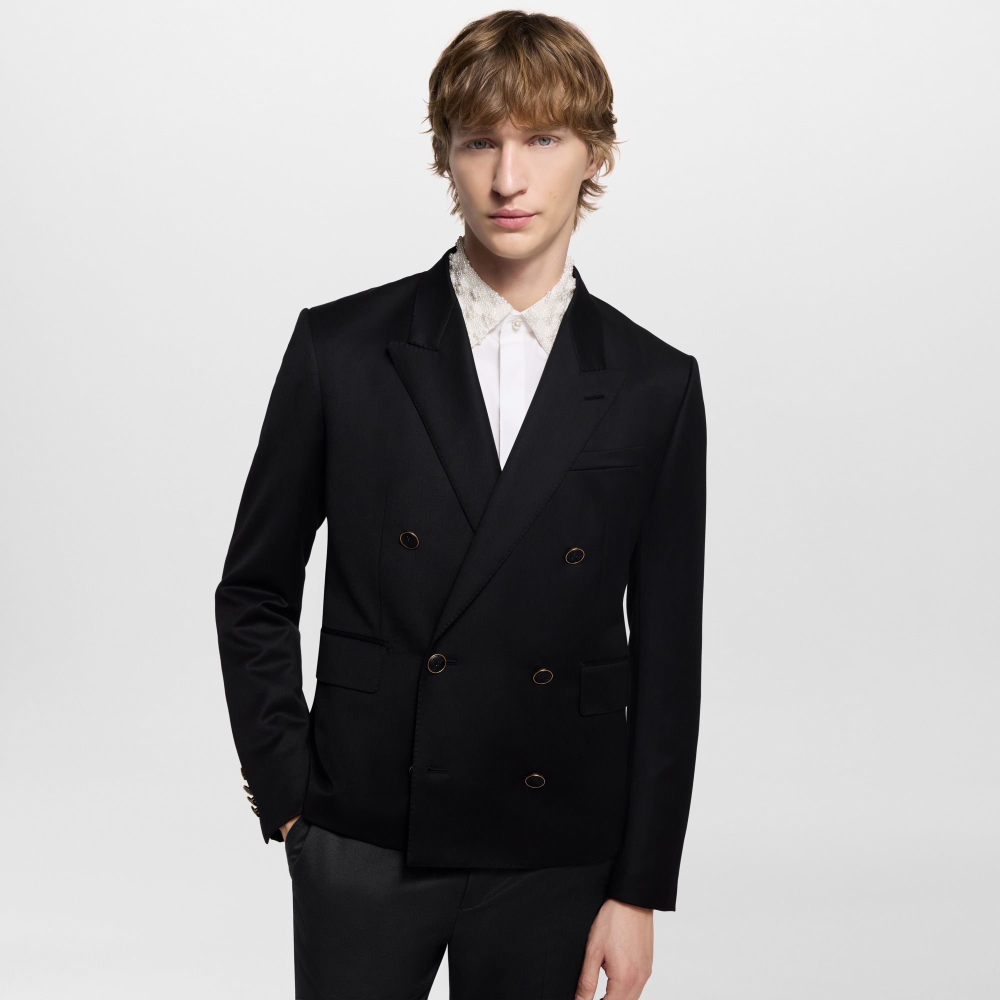 Chaqueta cropped de doble botonadura  Hombre Prêt-à-Porter Americanas y chaquetas | LOUIS VUITTON (Zoom de producto)