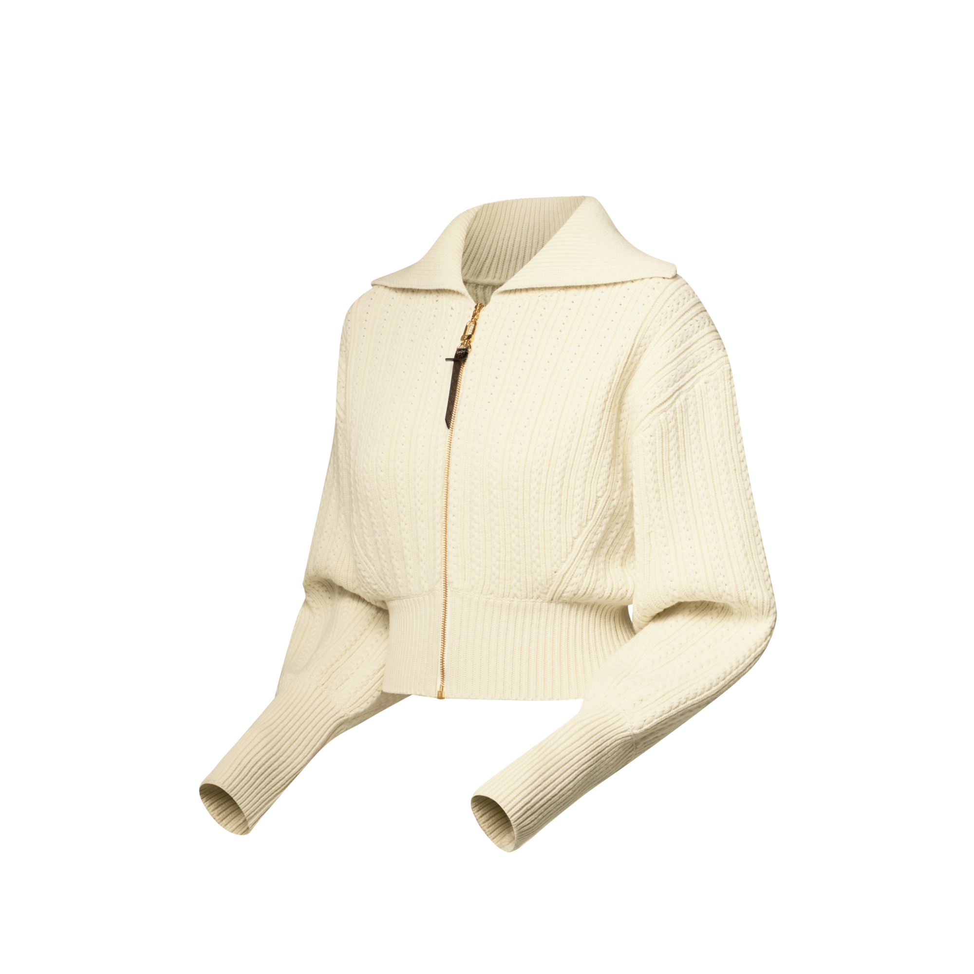 Chaqueta cropped de punto acanalado  Mujer Prêt-à-Porter Abrigos y chaquetas | LOUIS VUITTON (Zoom de producto)