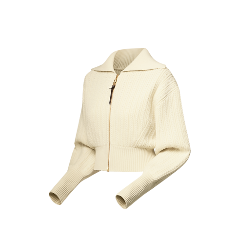 Chaqueta cropped de punto acanalado Mujer Prêt-à-Porter Abrigos y chaquetas | LOUIS VUITTON (Zoom de producto)