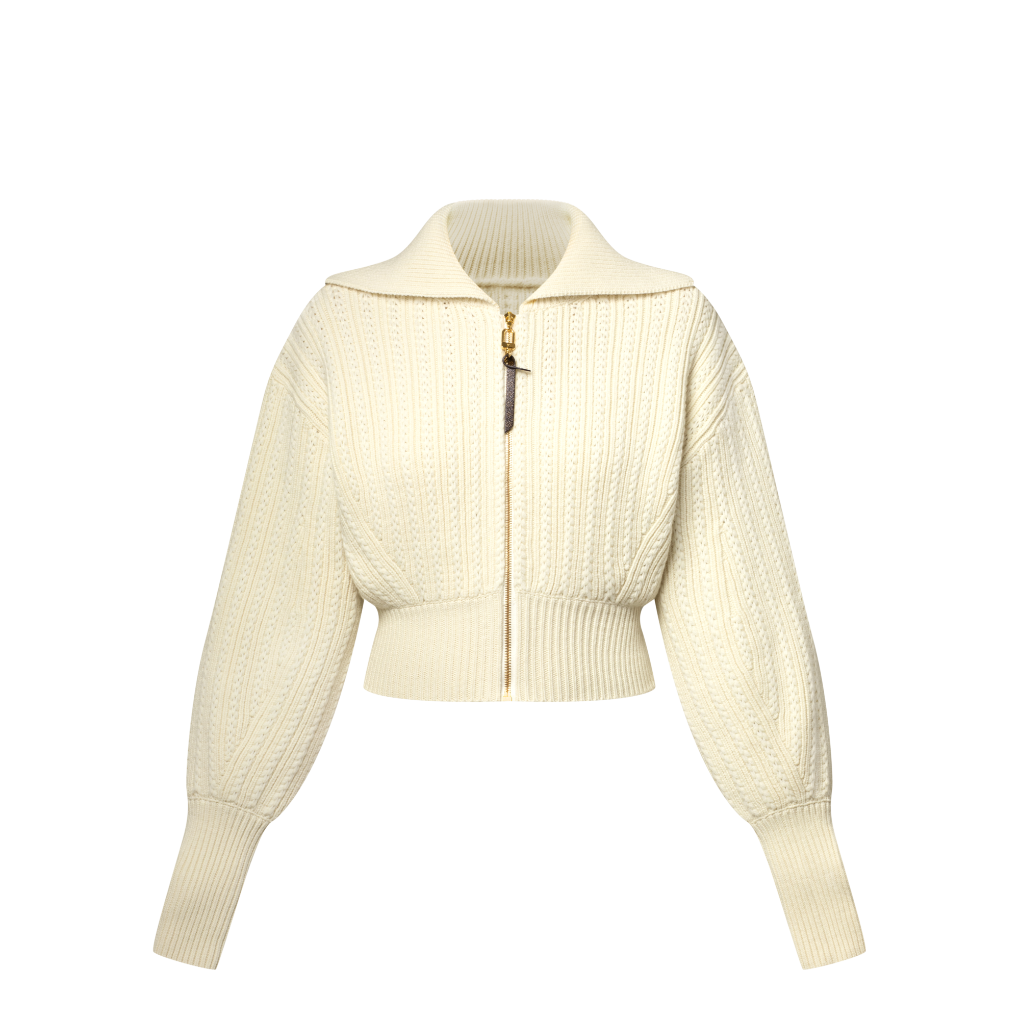 Chaqueta cropped de punto acanalado  Mujer Prêt-à-Porter Abrigos y chaquetas | LOUIS VUITTON (Zoom de producto)