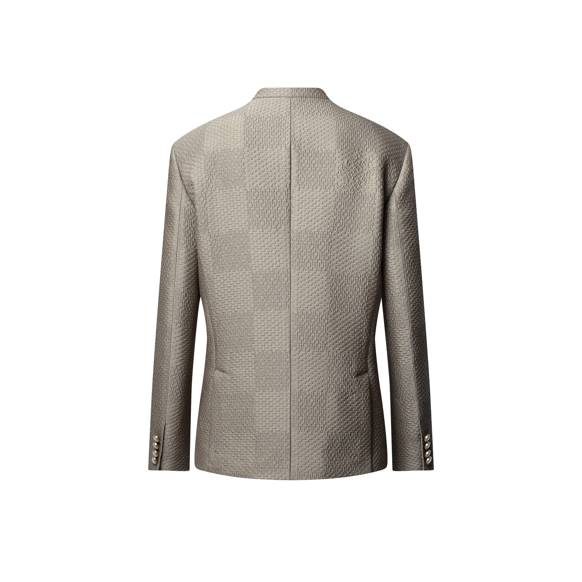 Chaqueta Damier de doble botonadura en lana y seda  Hombre Prêt-à-Porter Americanas y chaquetas | LOUIS VUITTON (Zoom de producto)