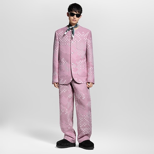 Chaqueta Damoflage de tweed sin cuello Hombre Prêt-à-Porter Americanas y chaquetas | LOUIS VUITTON (Zoom de producto)