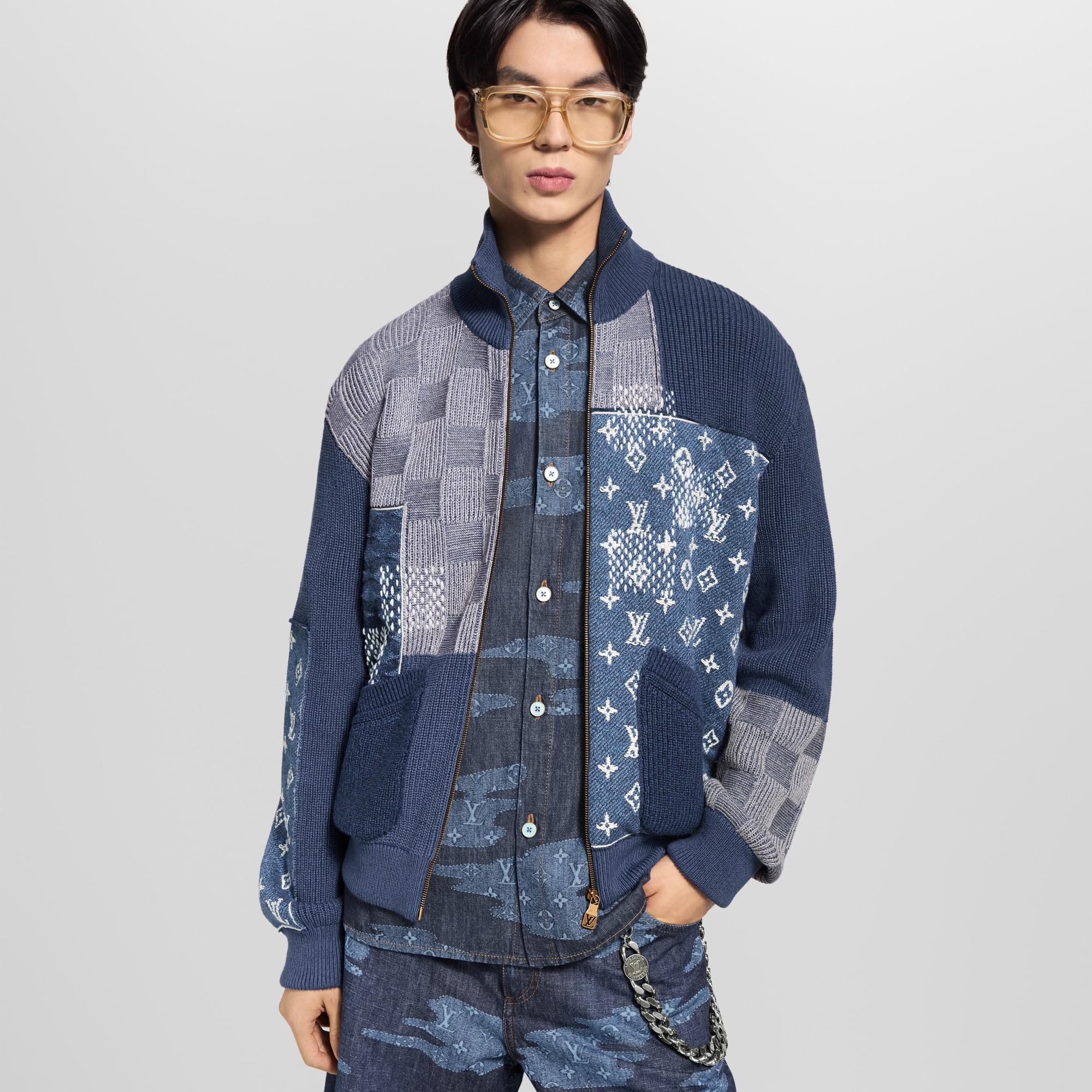 Chaqueta de chándal con cremallera y patchwork  Hombre Prêt-à-Porter Todo Prêt-à-Porter | LOUIS VUITTON (Zoom de producto)
