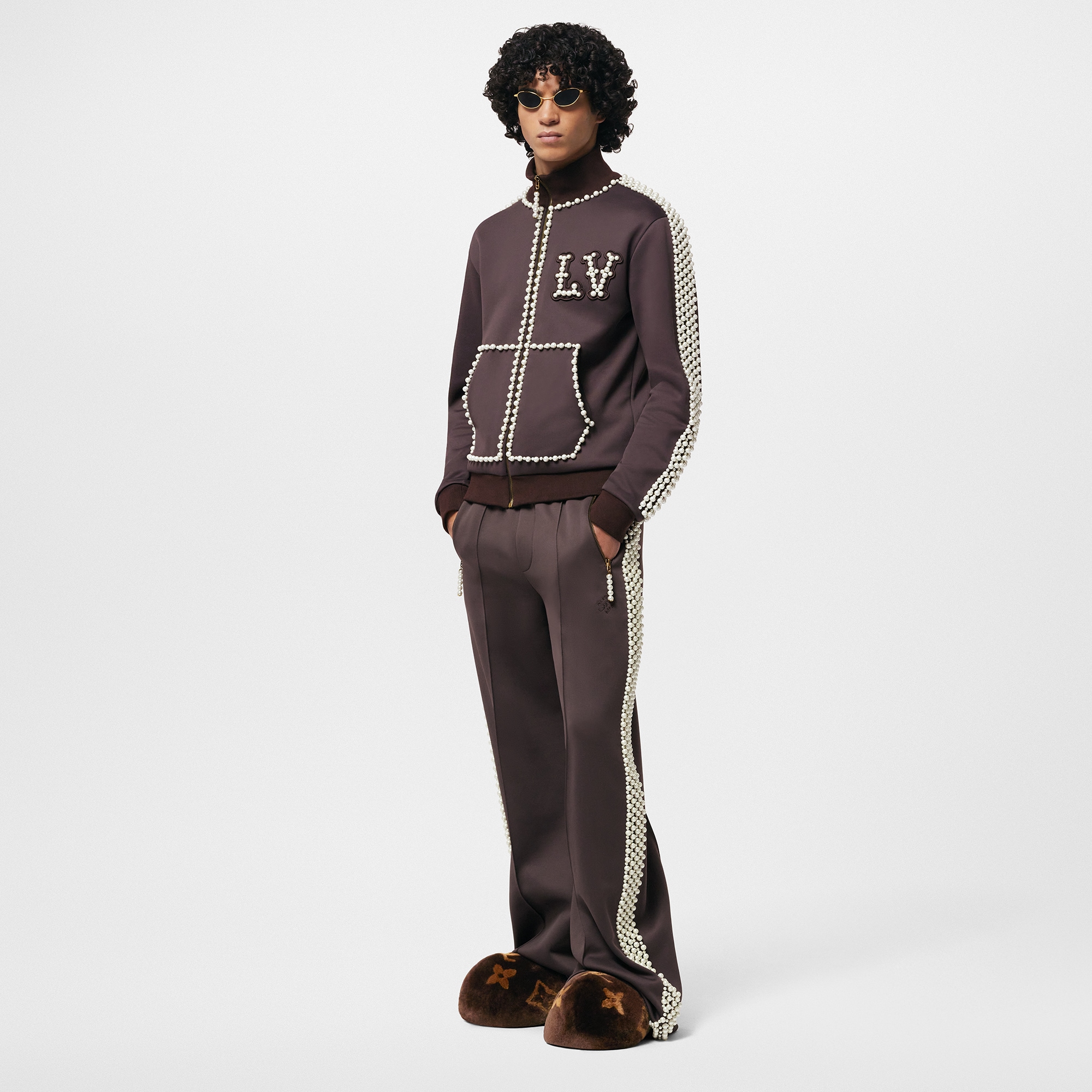Chaqueta de chándal en algodón con perlas  Hombre Prêt-à-Porter Punto y sudaderas | LOUIS VUITTON (Zoom de producto)